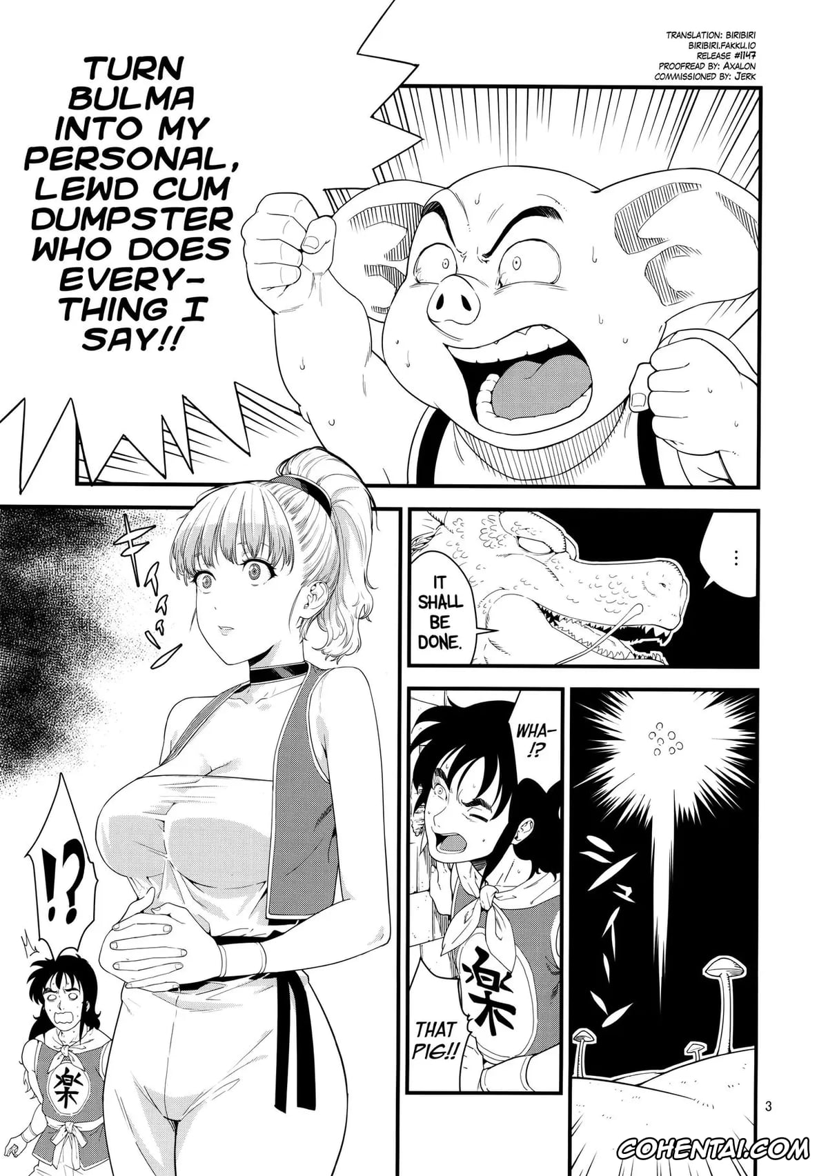 Dragon Ball porno, Bulma Briefs porno, Oolong porno, Buta no Onna (Dragon Ball), pagina 2