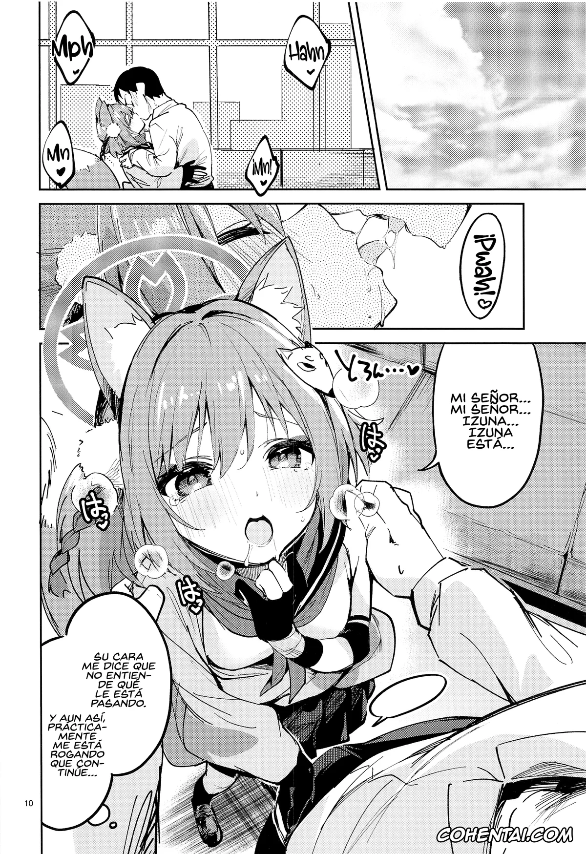 Blue Archive hentai, Izuna Kuda hentai, Sensei hentai, Me o Hanasenai Seito (Blue Archive), pagina 9
