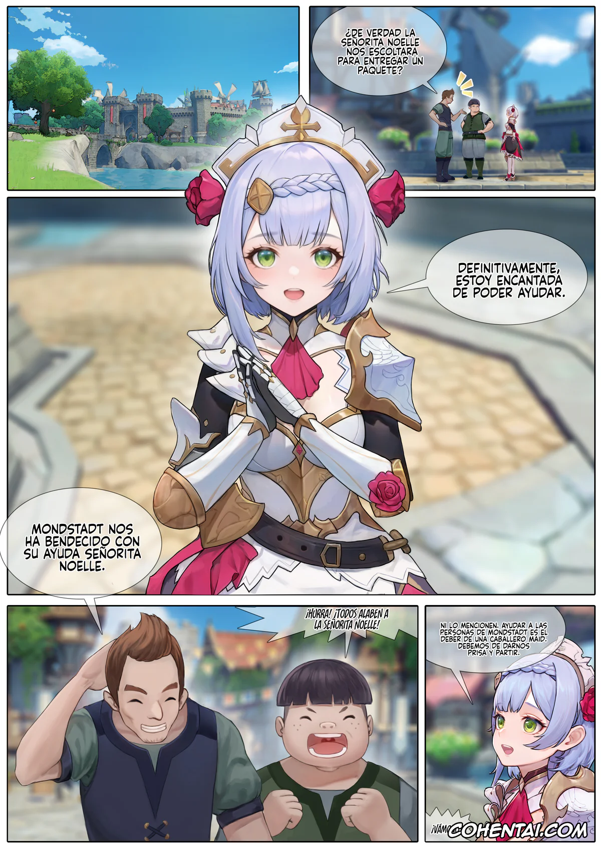 Genshin Impact xxx, Aether xxx, Noelle xxx, El Antídoto de Noelle (Genshin Impact), pagina 1