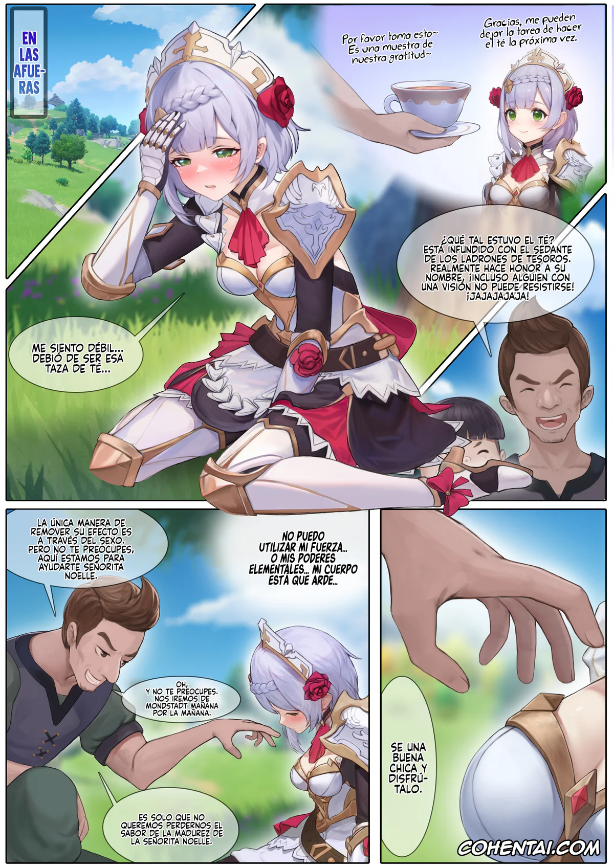 Genshin Impact hentai, Aether hentai, Noelle hentai, El Antídoto de Noelle (Genshin Impact), pagina 3
