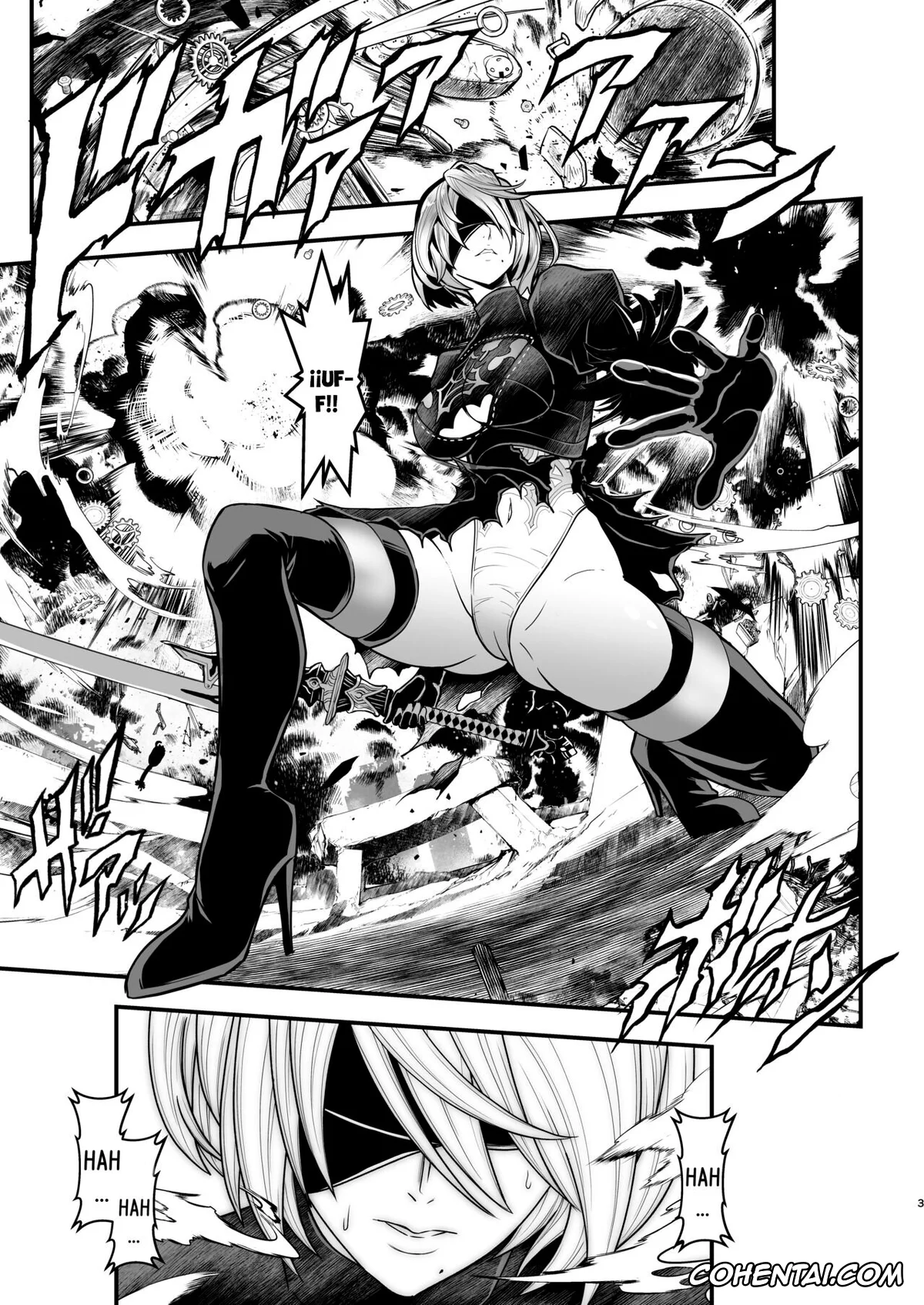 NieR:Automata hentai, Nier Automata hentai, 2B hentai, 9S hentai, Onna Senshinokyuusoku (Nier:Automata), pagina 3