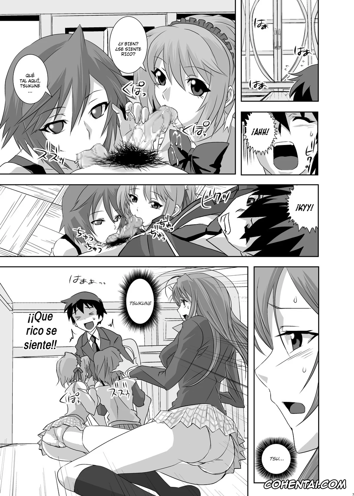 Rosario Vampire hentai, Kurumu Kurono hentai, Mizore Shirayuki hentai, Moka Akashiya hentai, Tsukune Aono hentai, Kapuchuu to Vampire (Rosario + Vampire), pagina 6
