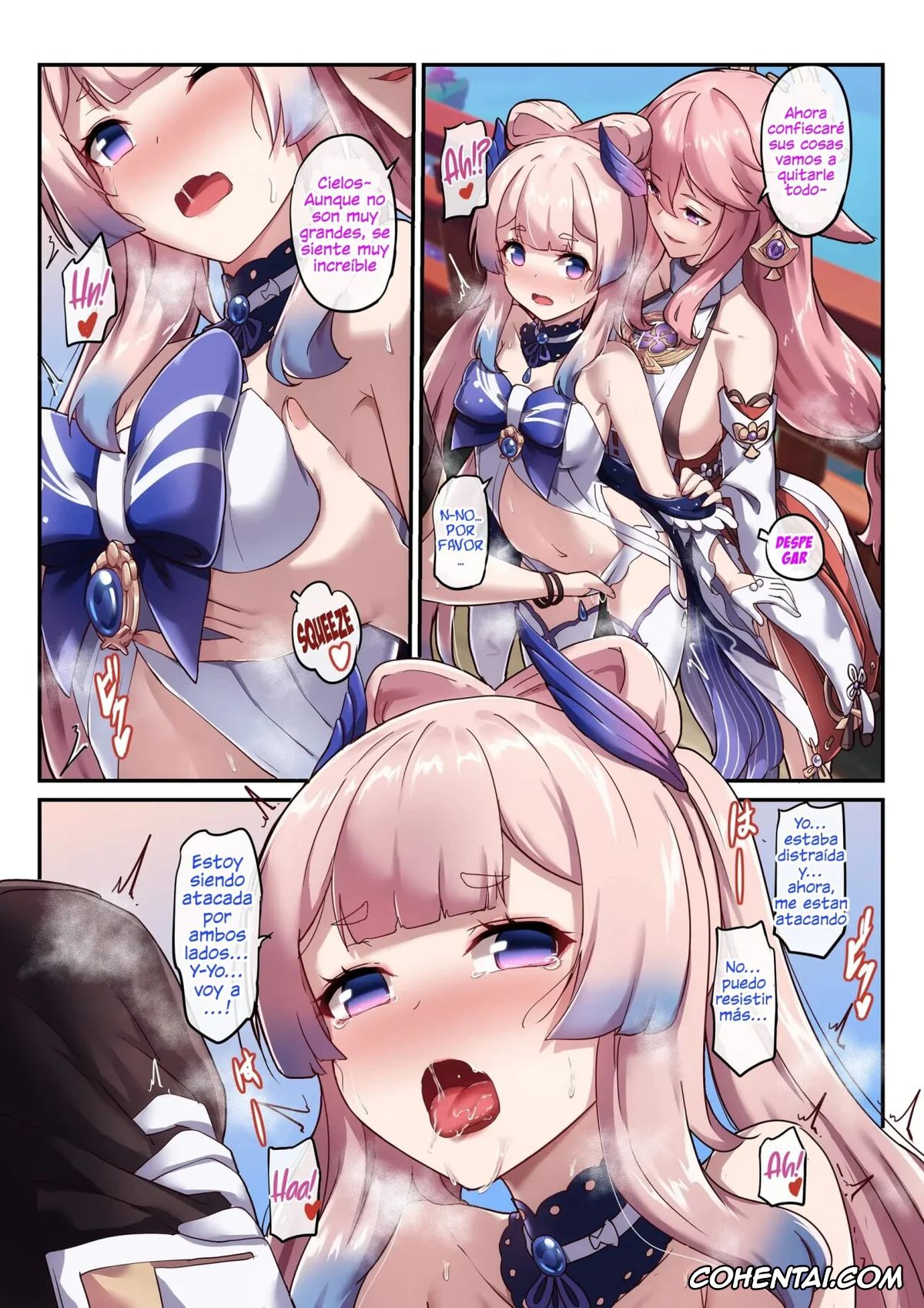 Genshin Impact porno, Aether porno, Kokomi Sangonomiya porno, Yae Miko porno, Kokomi and Miko ~ Love is war (Genshin Impact), pagina 8