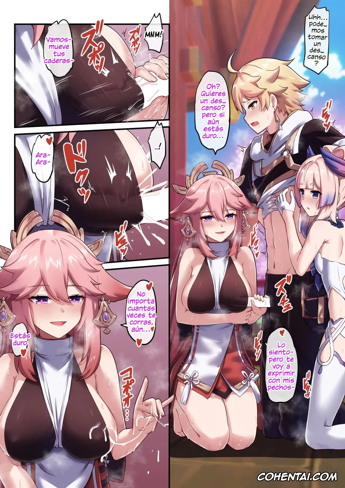 Genshin Impact porno, Aether porno, Kokomi Sangonomiya porno, Yae Miko porno, Kokomi and Miko ~ Love is war (Genshin Impact), pagina 20