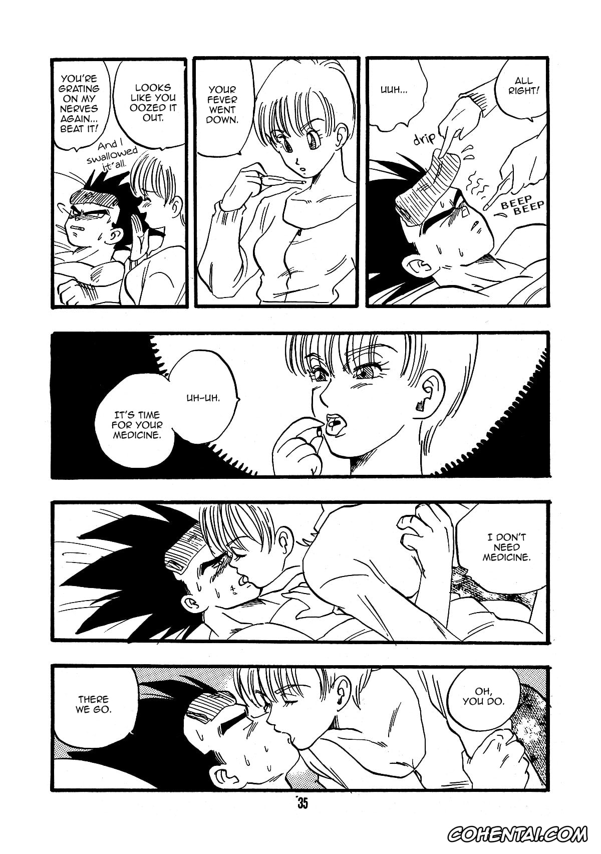 Dragon Ball hentai, Dragon Ball Z hentai, Bulma Briefs hentai, Vegeta hentai, E Flame (Dragon Ball Z), pagina 36