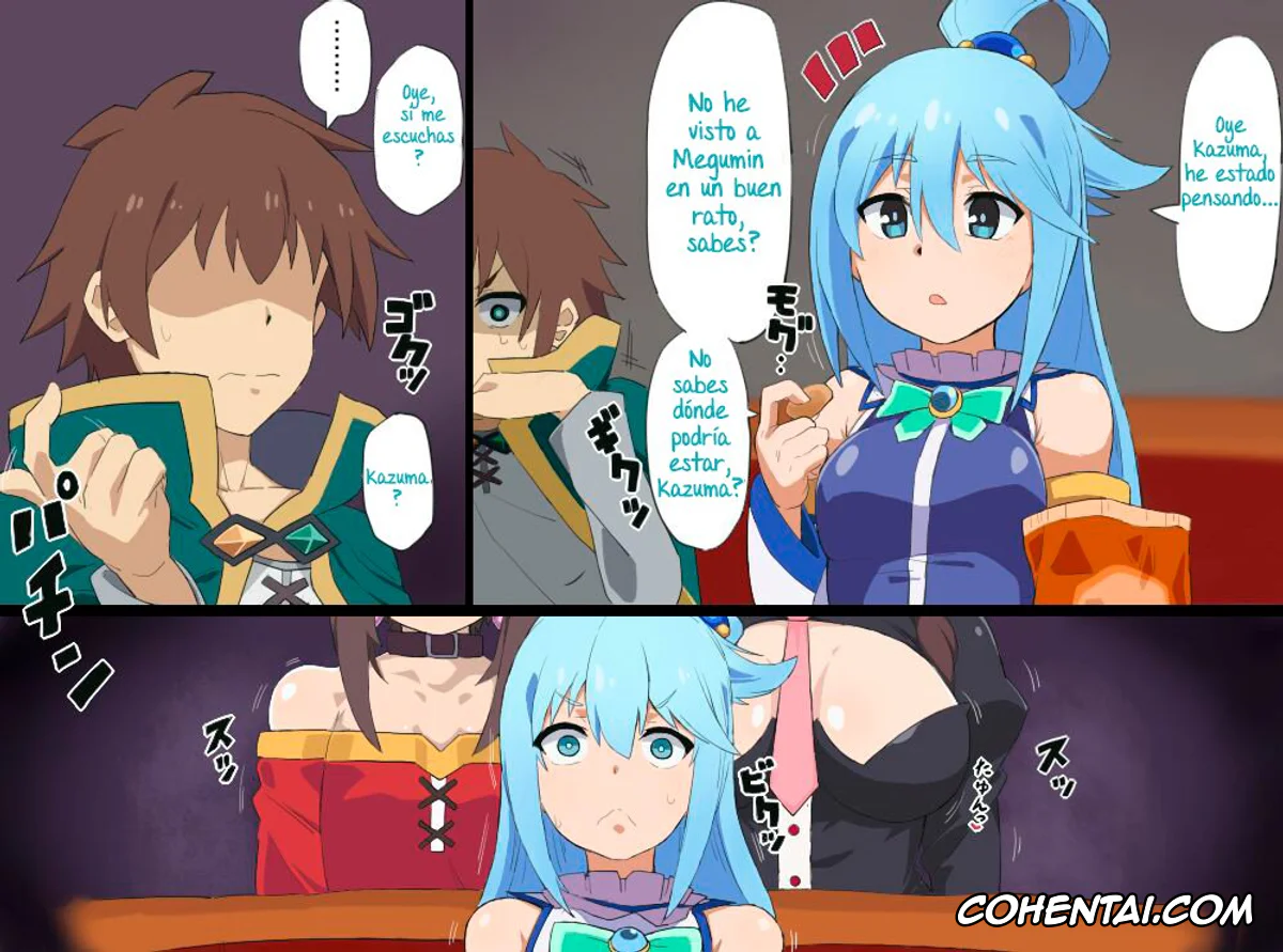 Kono Subarashii Sekai ni Syukufuku o! hentai, Aqua hentai, Kazuma Satou hentai, Megumin hentai, Wiz hentai, Yunyun hentai, Konosuba Hypnotic Earrings (Kono Subarashii Sekai ni Syukufuku o!), pagina 3