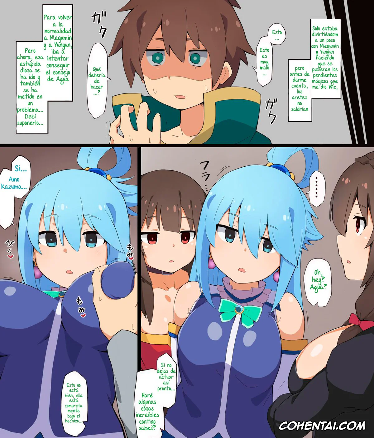 Kono Subarashii Sekai ni Syukufuku o! porno, Aqua porno, Kazuma Satou porno, Megumin porno, Wiz porno, Yunyun porno, Konosuba Hypnotic Earrings (Kono Subarashii Sekai ni Syukufuku o!), pagina 5