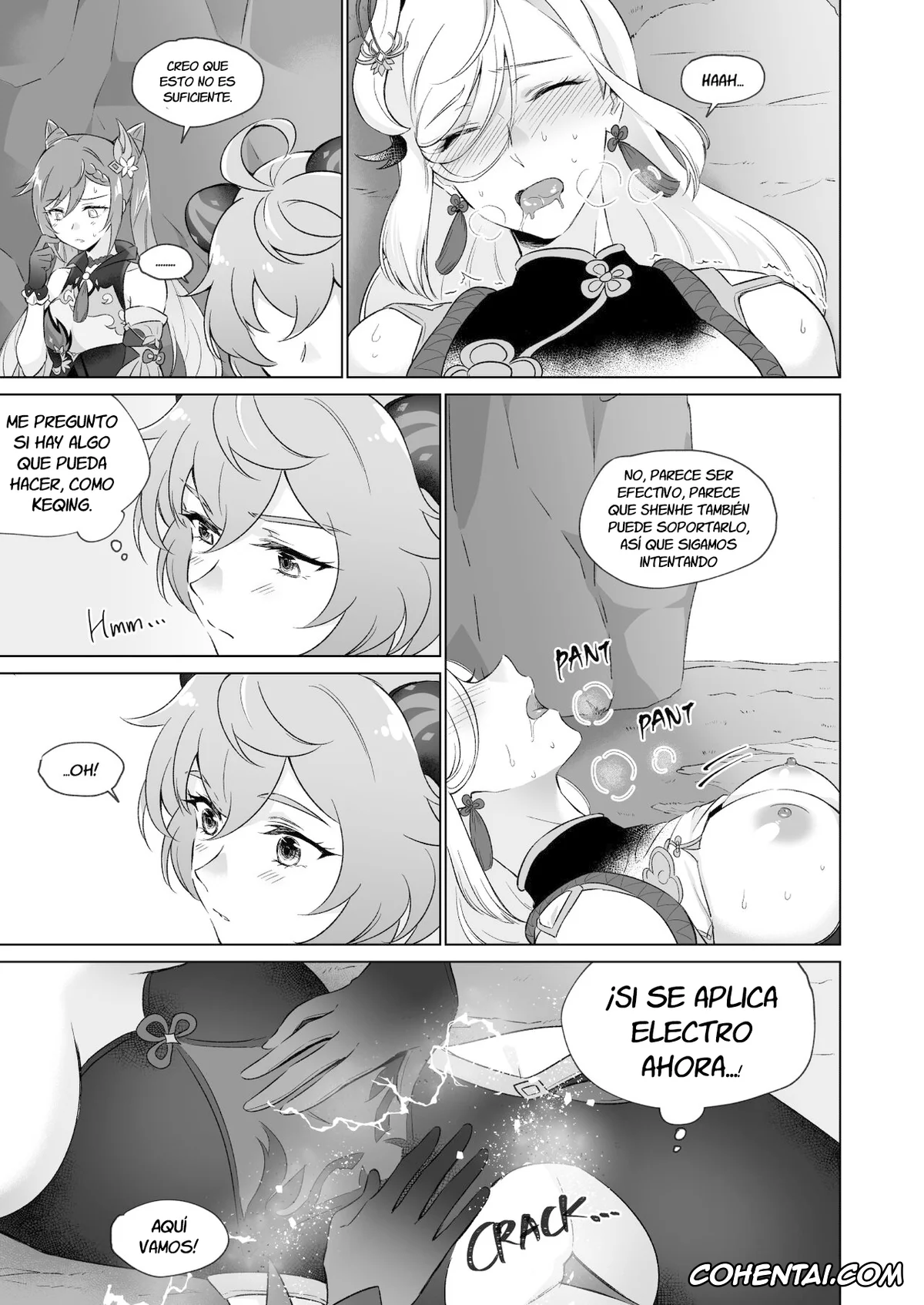 Genshin Impact xxx, Ganyu xxx, Keqing xxx, Shenhe xxx, Liyue-shiki Dousei Seikou Ryouhou (Genshin Impact), pagina 34