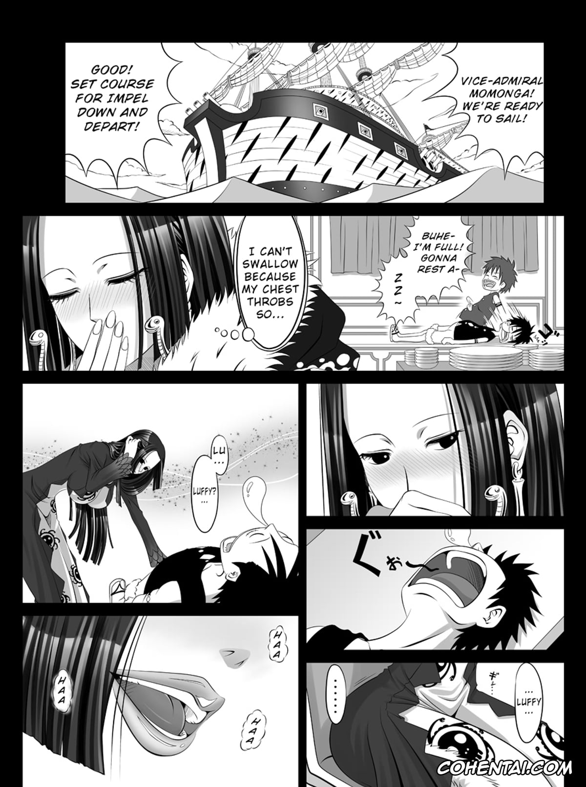 One Piece hentai, Boa Hancock hentai, Monkey D. Luffy hentai, Chijou TeiahHancock (One Piece), pagina 3