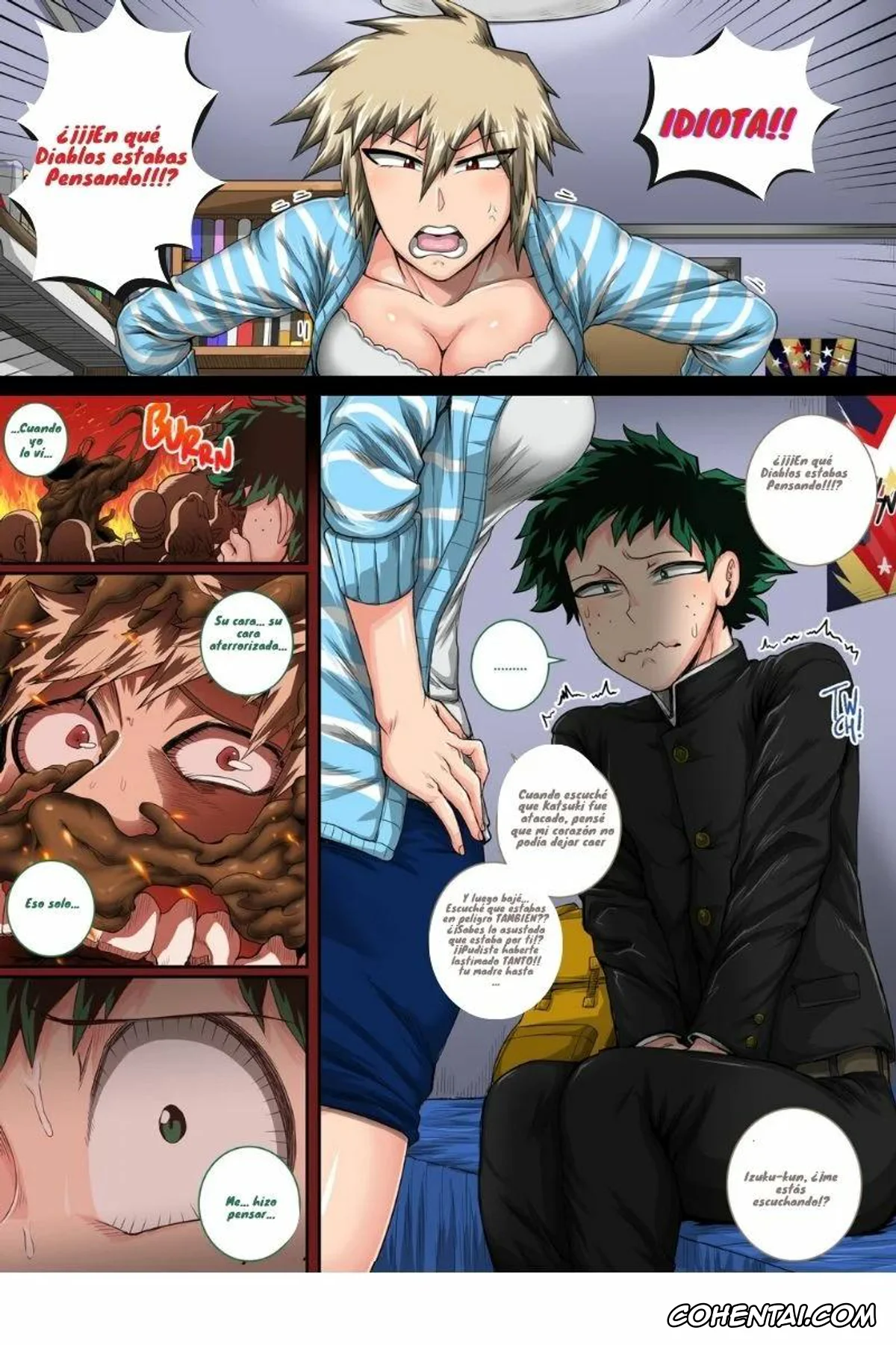 My Hero Academia | Boku No Hero Academia hentai, Izuku Midoriya hentai, Mitsuki Bakugou hentai, Boku no Harem Academia Ch. 8 «Bakugou Mama to no Natsuyasumi Kouhen Jou» (Boku no Hero Academia), pagina 3