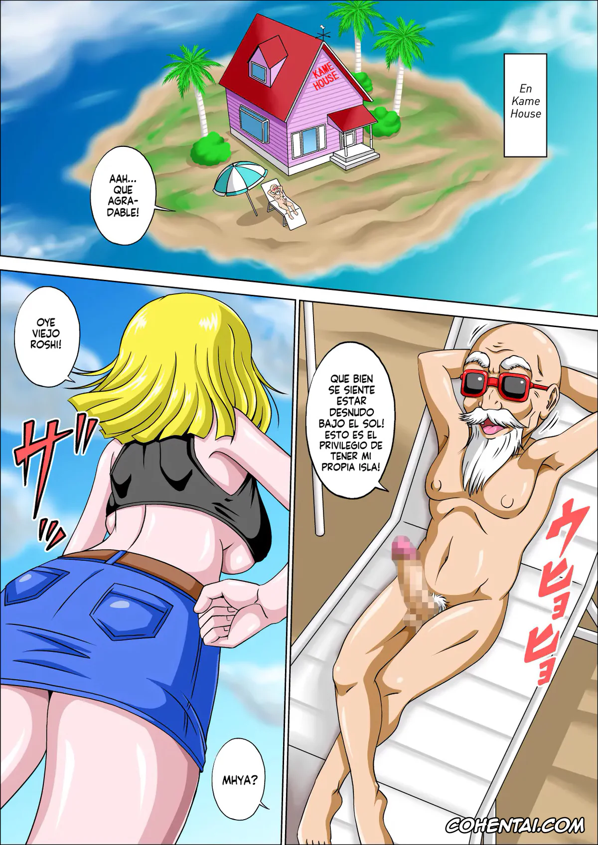 Dragon Ball Z xxx, Android 18 xxx, Master Roshi xxx, Kame Sennin no yuuwaku hitozuma (Dragon Ball Z), pagina 4