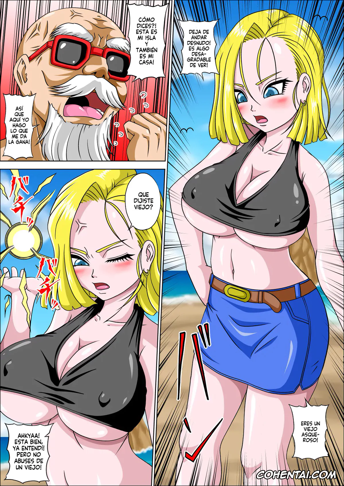 Dragon Ball Z porno, Android 18 porno, Master Roshi porno, Kame Sennin no yuuwaku hitozuma (Dragon Ball Z), pagina 5