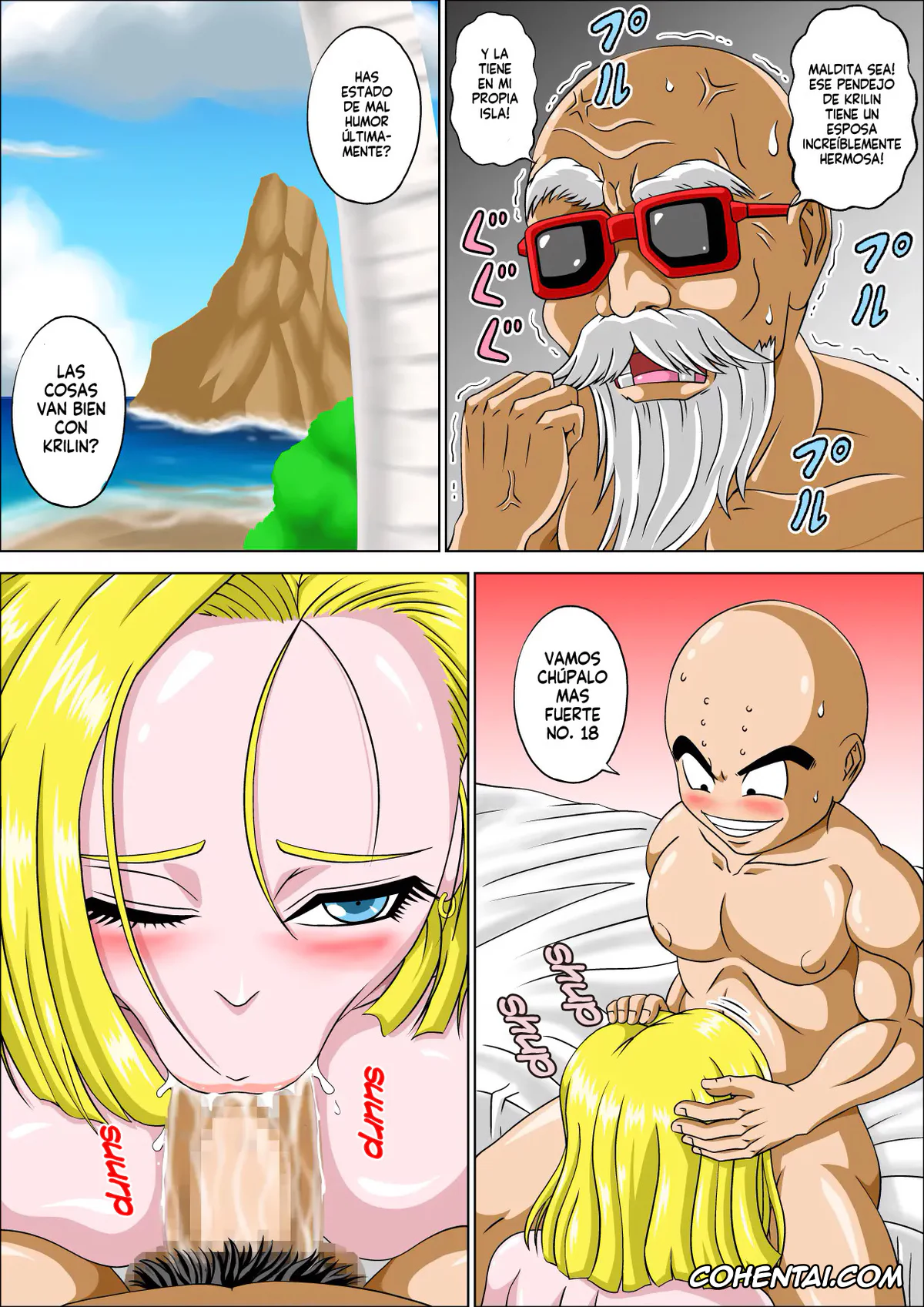 Dragon Ball Z hentai, Android 18 hentai, Master Roshi hentai, Kame Sennin no yuuwaku hitozuma (Dragon Ball Z), pagina 6