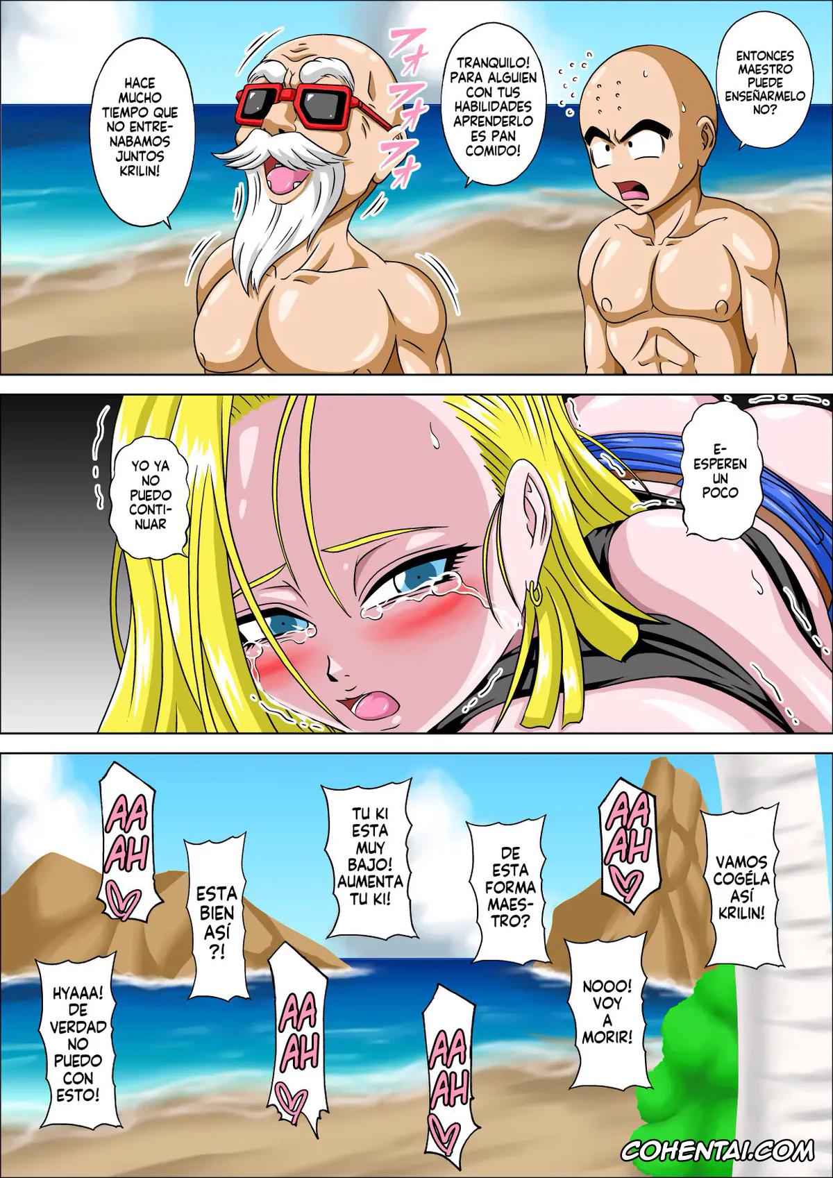 Dragon Ball Z xxx, Android 18 xxx, Master Roshi xxx, Kame Sennin no yuuwaku hitozuma (Dragon Ball Z), pagina 34