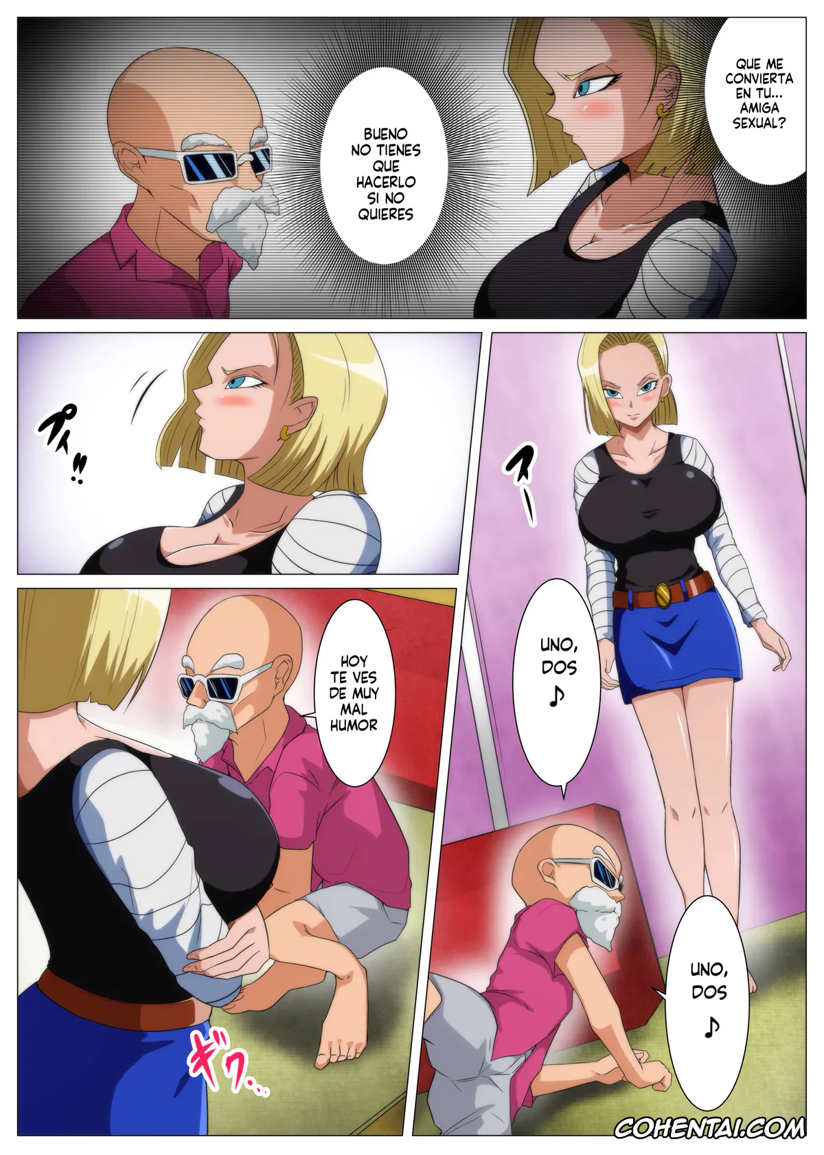 Dragon Ball Z xxx, Android 18 xxx, Master Roshi xxx, Oolong xxx, Ero Jii-san to Ecchi na Keiyaku o Shita Bakunyuu Hitozuma (Dragon Ball Z), pagina 4