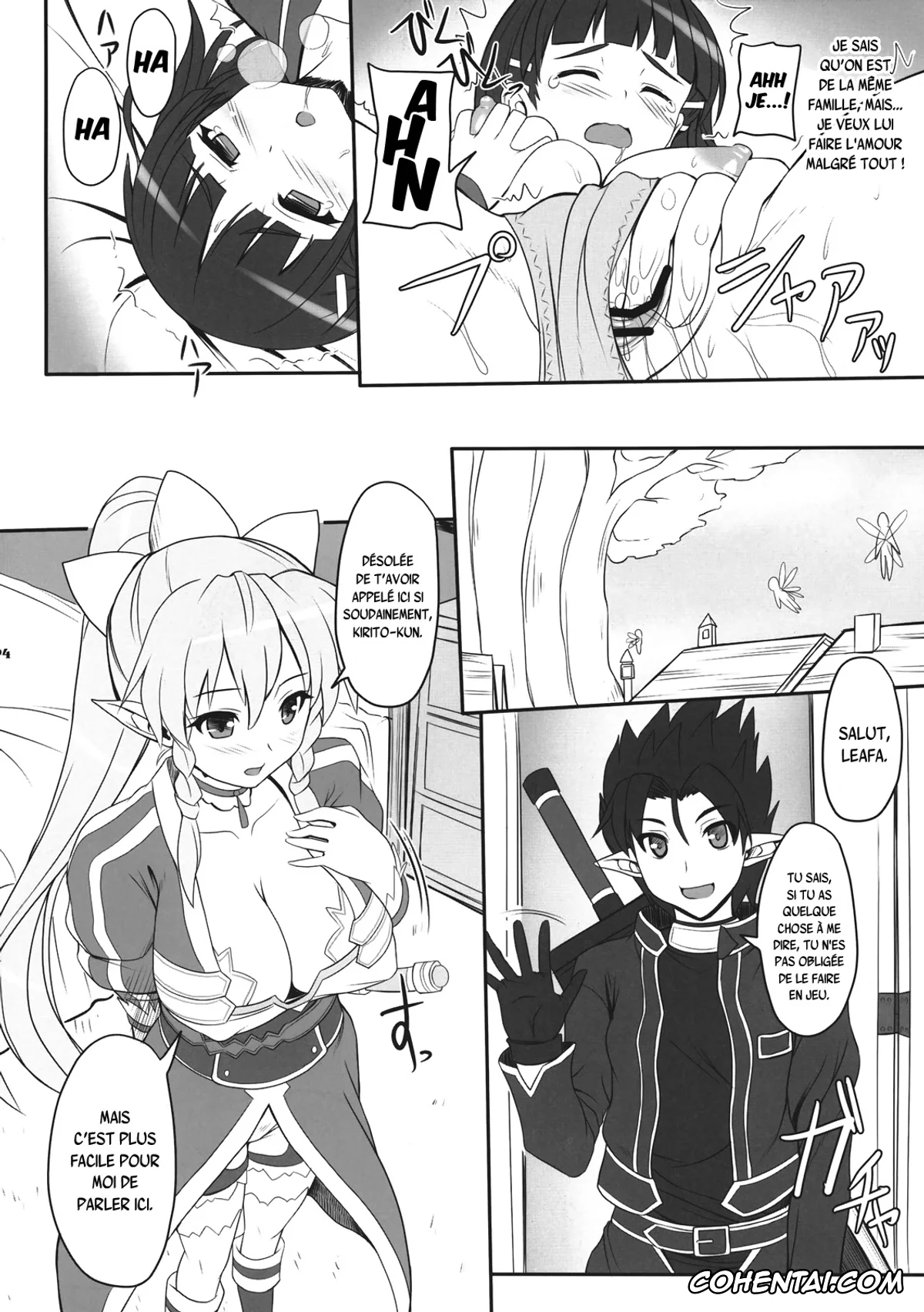 Sword Art Online hentai, Kazuto Kirigaya | Kirito hentai, Lyfa | Leafa hentai, Sister Affection Online (Sword Art Online), pagina 6