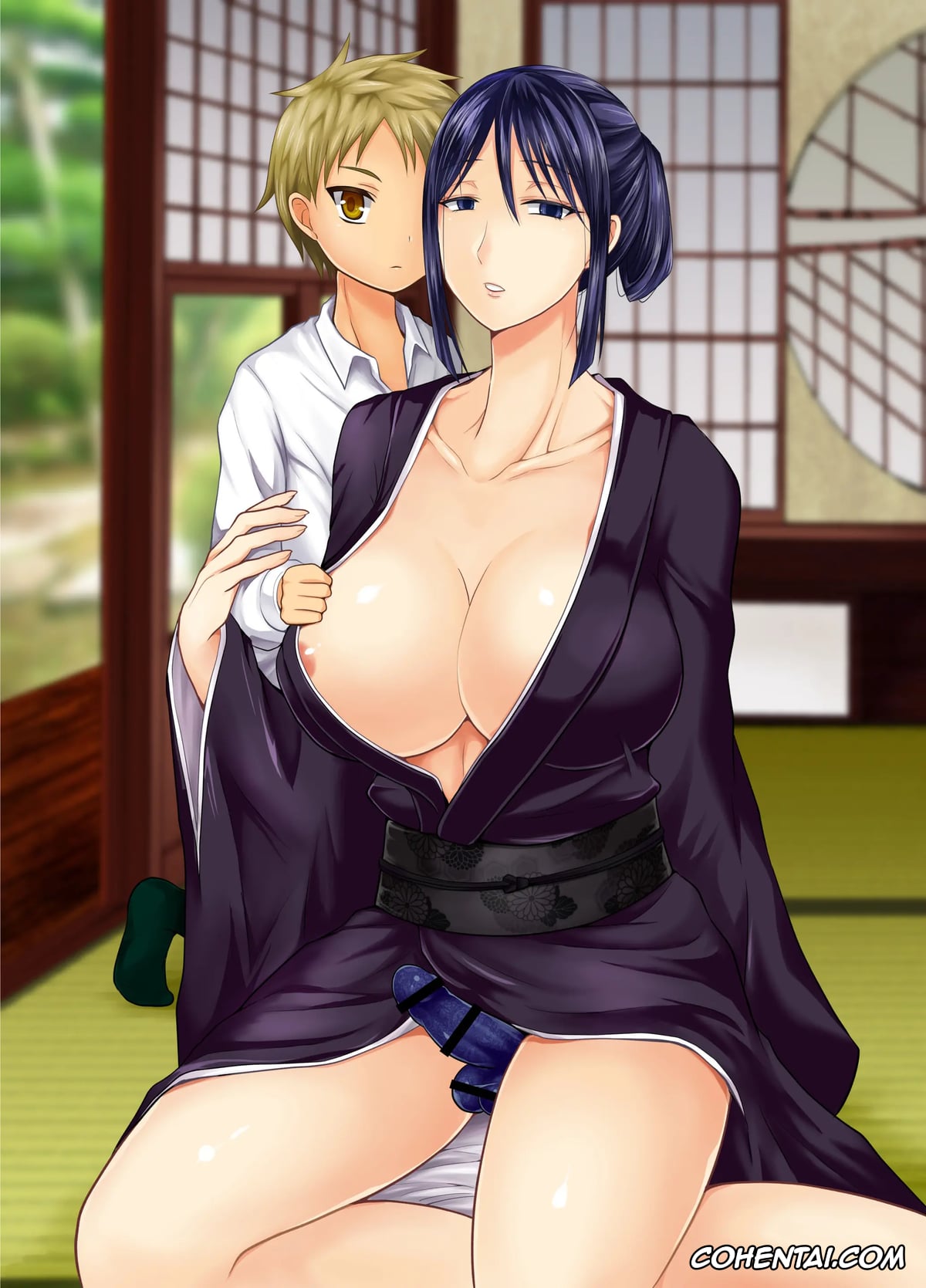 Original hentai, Akogare no Hito wa Naki Chichi no Mekake, pagina 18