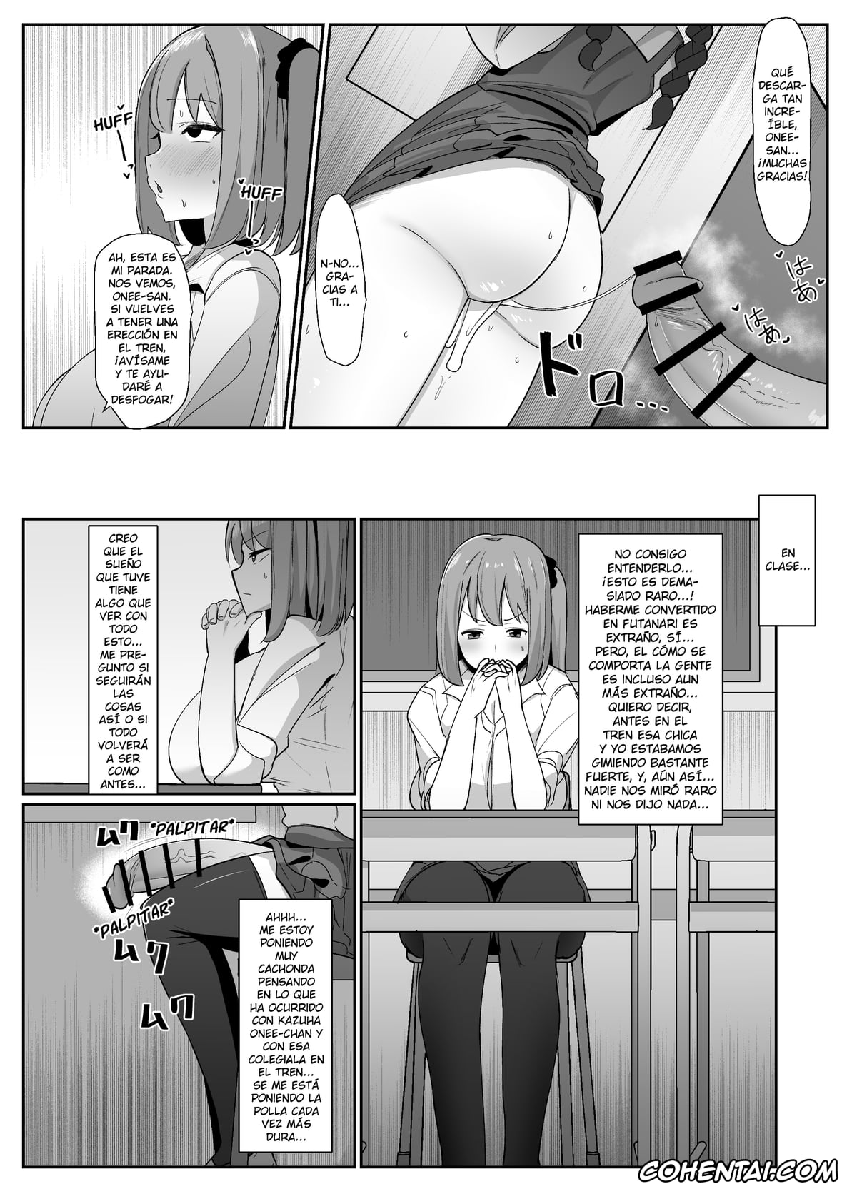 Original hentai, Aruhi Totsuzen Futanari wa Bokki Shitara Shasei suru no ga Atarimae no Sekai ni Nattara, pagina 9