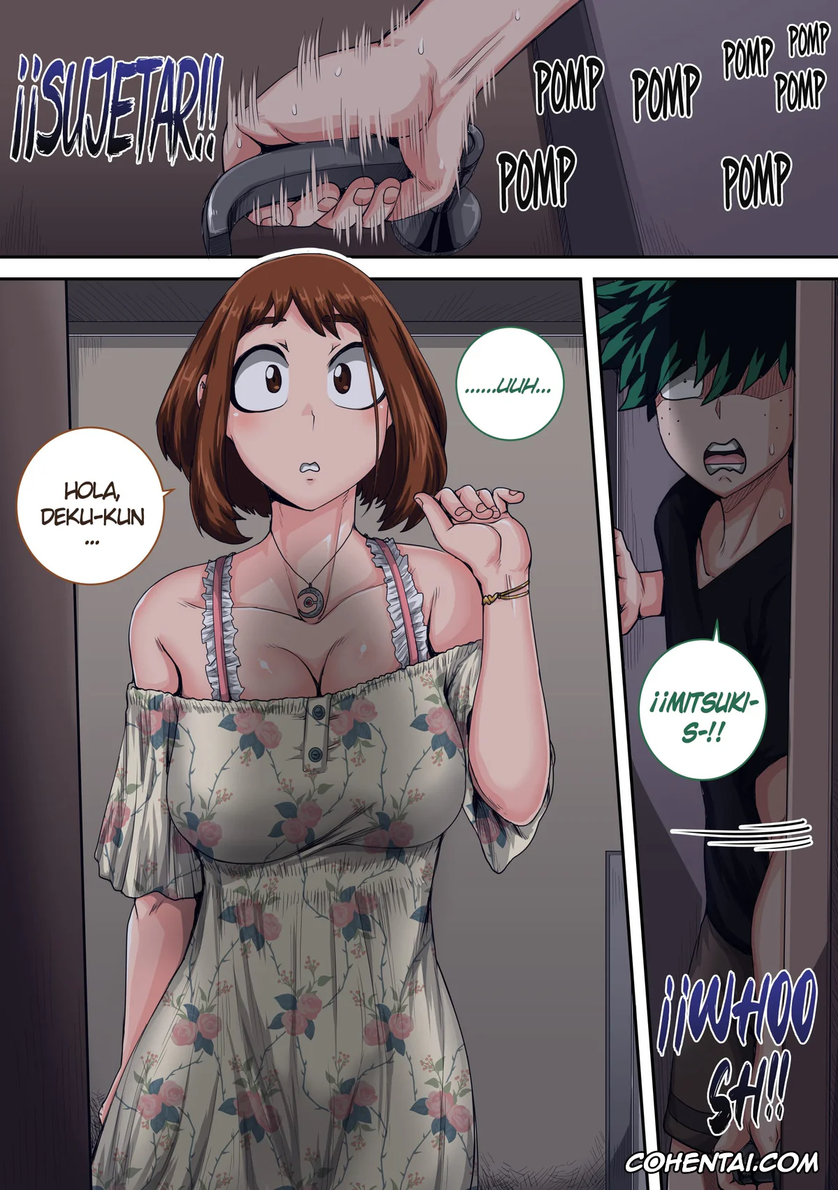 My Hero Academia | Boku No Hero Academia xxx, Izuku Midoriya xxx, Mitsuki Bakugou xxx, Boku no Harem Academia Cap. 7.3 «Bakugou Mama to no Natsuyasumi Kouhen Ge» (Boku no Hero Academia), pagina 64