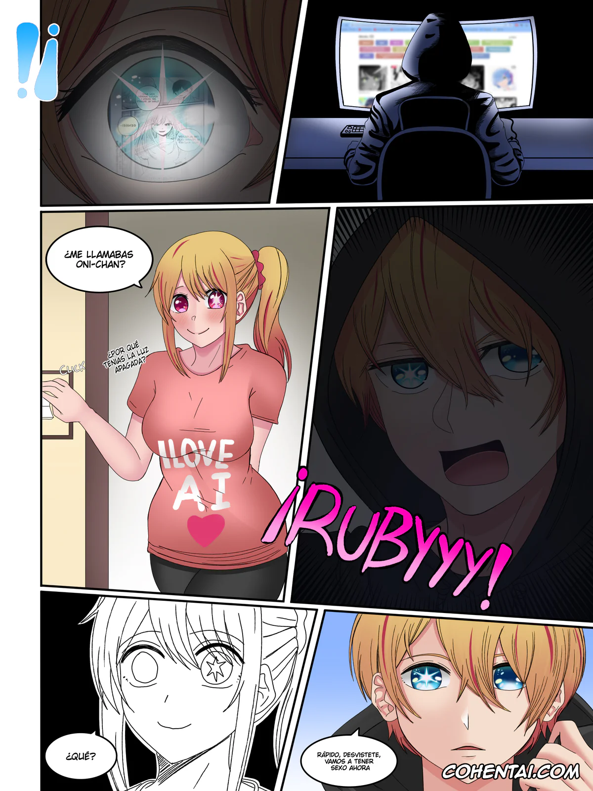 Oshi no Ko hentai, Aqua Hoshino hentai, Ruby Hoshino hentai, Aqua x Ruby (Oshi No Ko), pagina 3