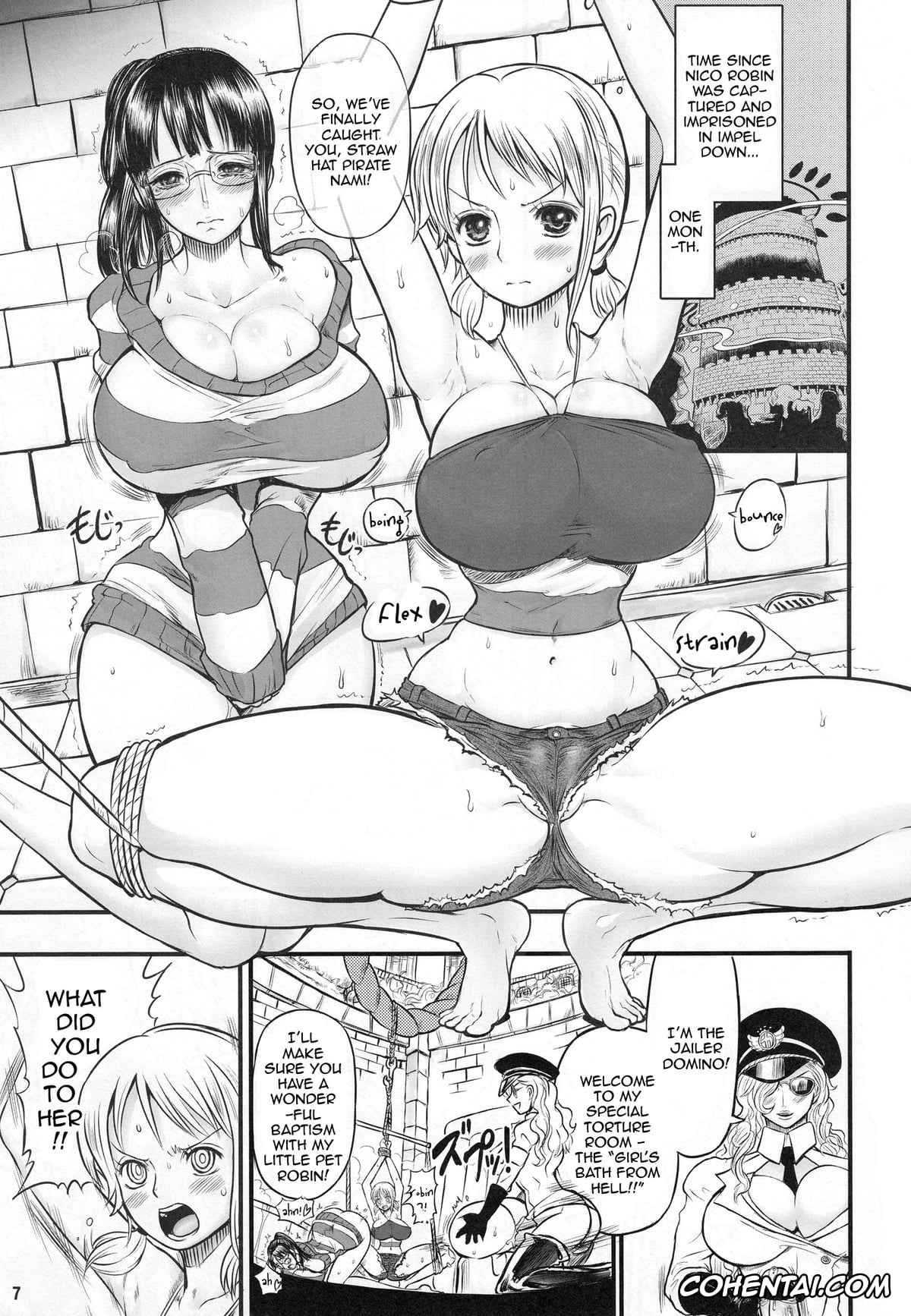 One Piece hentai, Nami hentai, Nico Robin hentai, Midarezaki Joshuu Kaizoku 2 -Robin to Nami no Love Love Mitsu Shibori hen- (One Piece), pagina 6