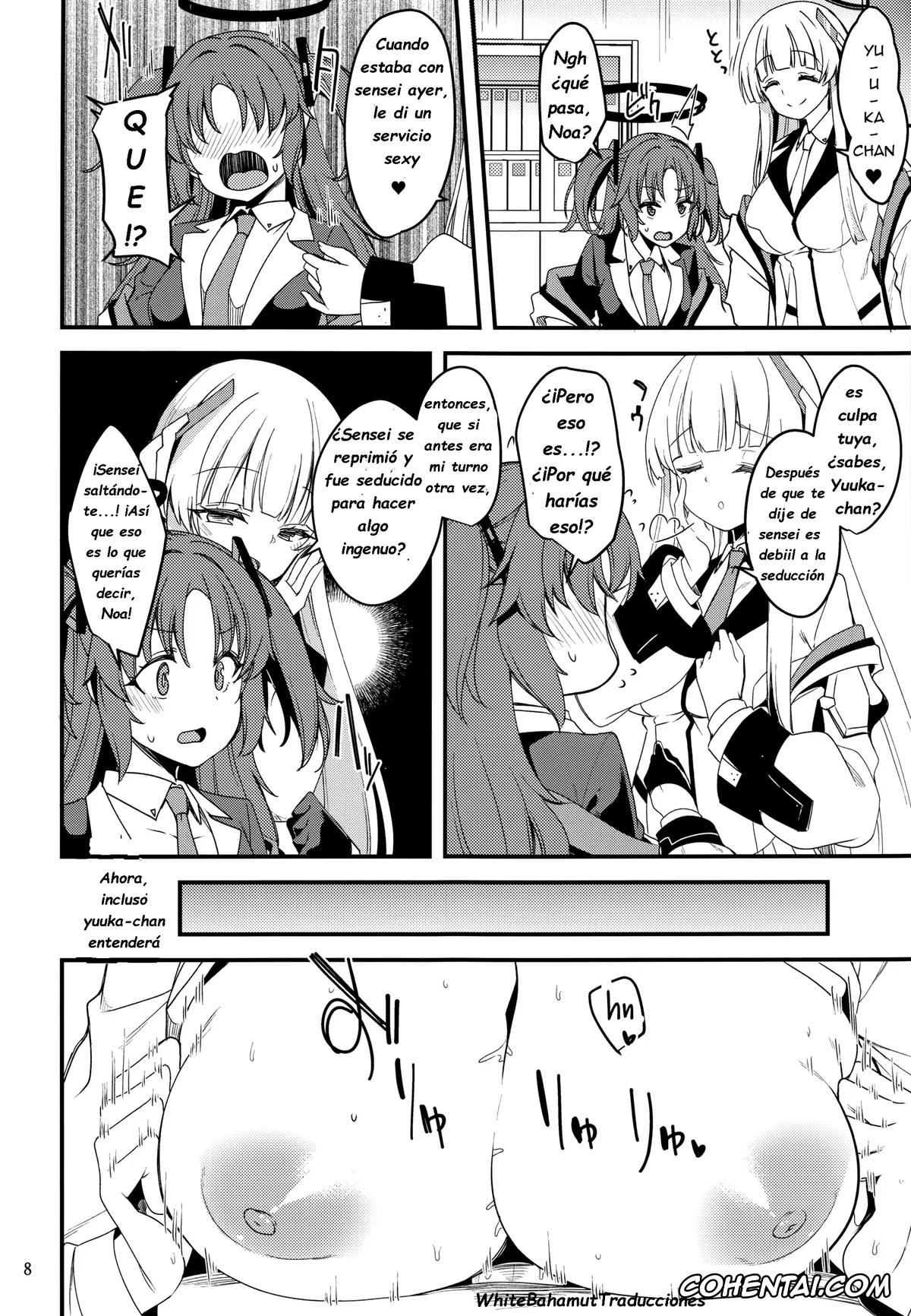 Blue Archive xxx, Noa Ushio xxx, Sensei Yuuka-chan ni wa Naisho desu yo? (Blue Archive), pagina 7