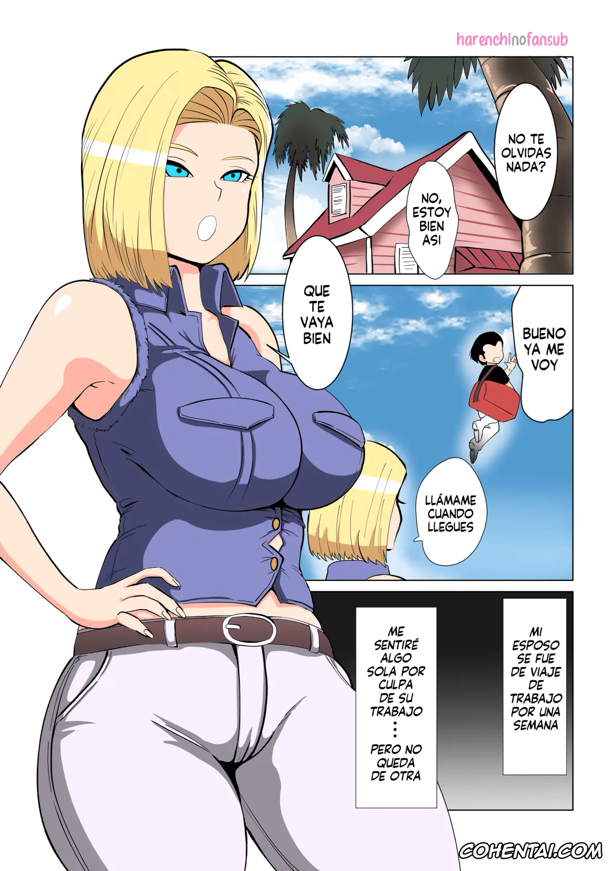 Dragon Ball Z xxx, Android 18 xxx, Master Roshi xxx, DRAGON-HOLE Kinpatsu no Hitozuma Hen (Dragon Ball Z), pagina 4