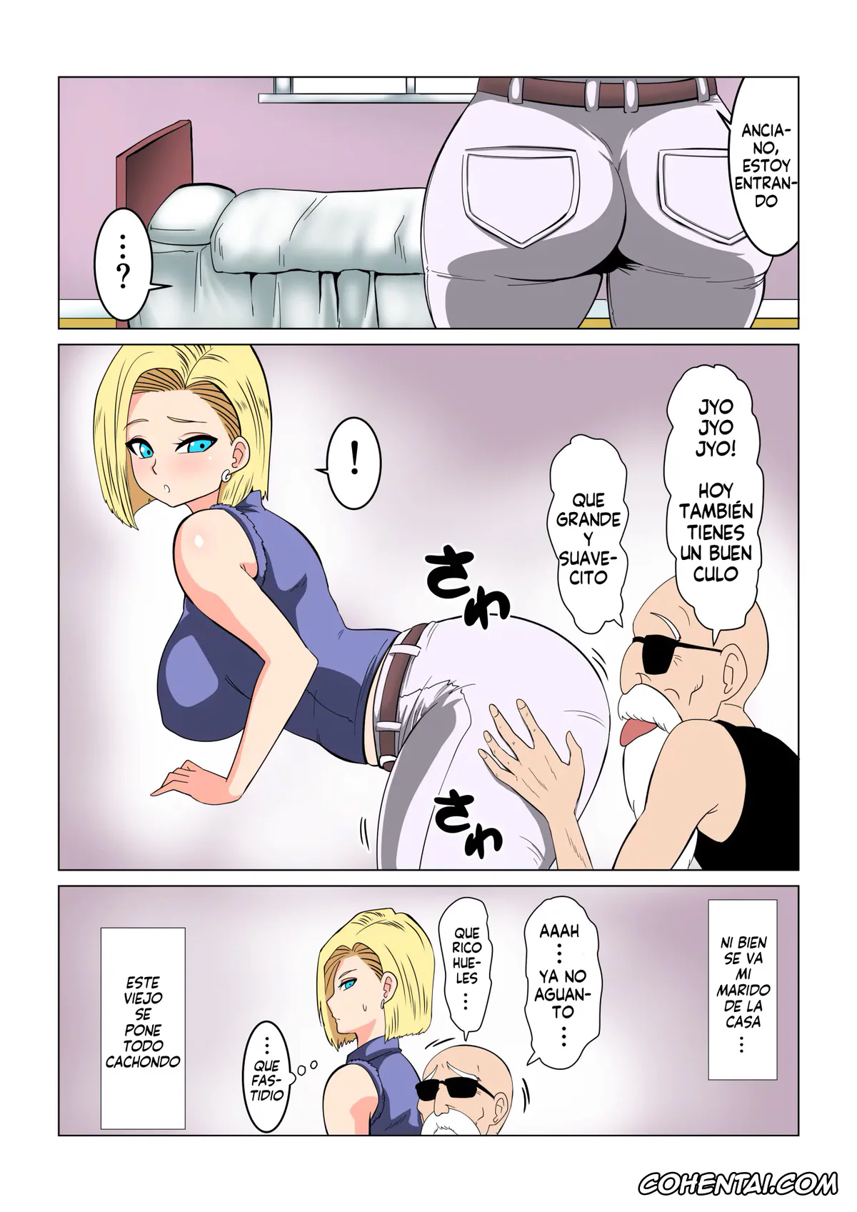 Dragon Ball Z porno, Android 18 porno, Master Roshi porno, DRAGON-HOLE Kinpatsu no Hitozuma Hen (Dragon Ball Z), pagina 5