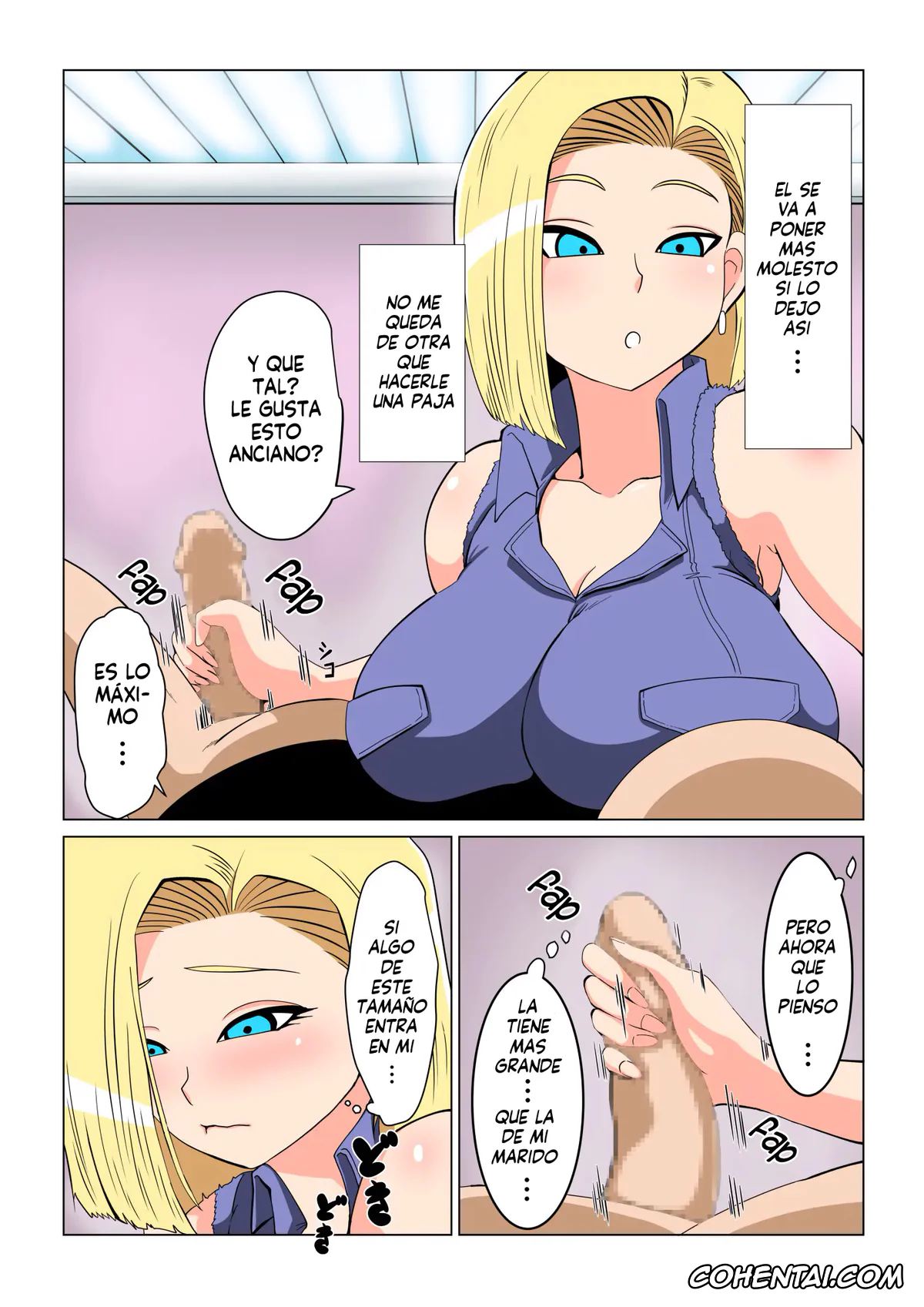 Dragon Ball Z hentai, Android 18 hentai, Master Roshi hentai, DRAGON-HOLE Kinpatsu no Hitozuma Hen (Dragon Ball Z), pagina 6
