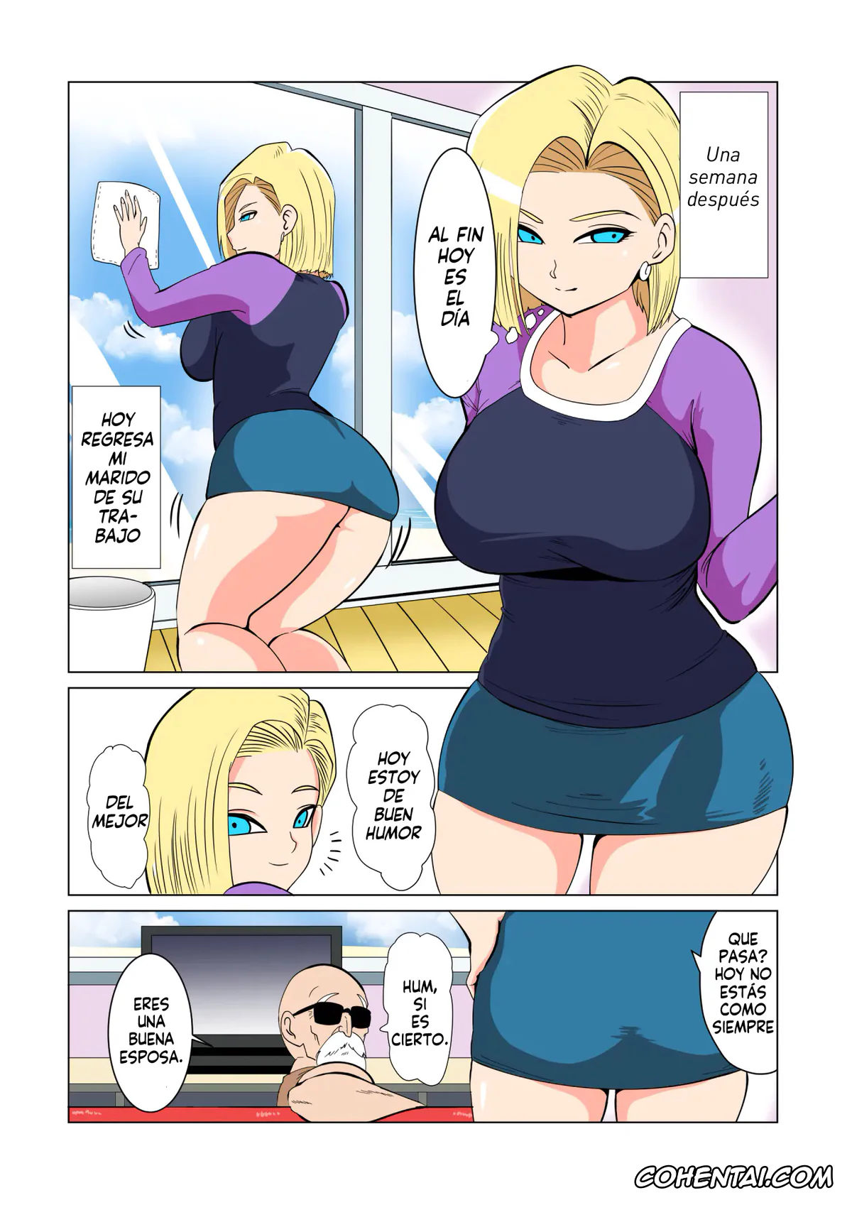 Dragon Ball Z xxx, Android 18 xxx, Master Roshi xxx, DRAGON-HOLE Kinpatsu no Hitozuma Hen (Dragon Ball Z), pagina 10