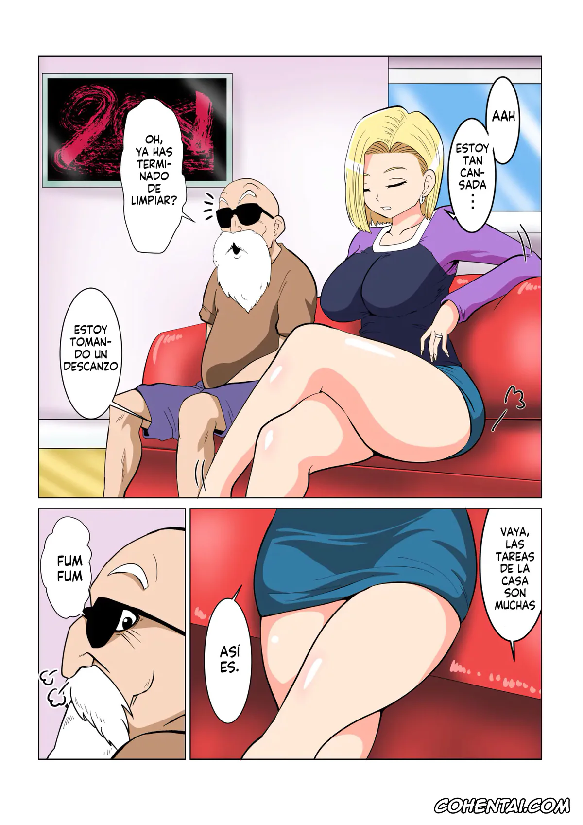 Dragon Ball Z porno, Android 18 porno, Master Roshi porno, DRAGON-HOLE Kinpatsu no Hitozuma Hen (Dragon Ball Z), pagina 11