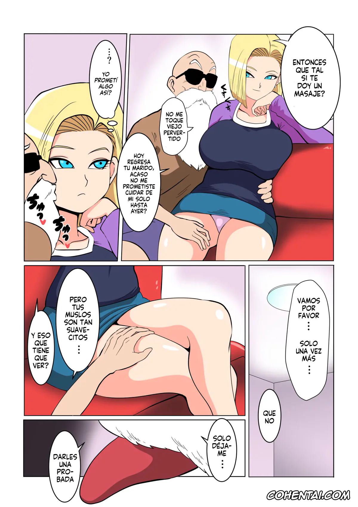 Dragon Ball Z hentai, Android 18 hentai, Master Roshi hentai, DRAGON-HOLE Kinpatsu no Hitozuma Hen (Dragon Ball Z), pagina 12