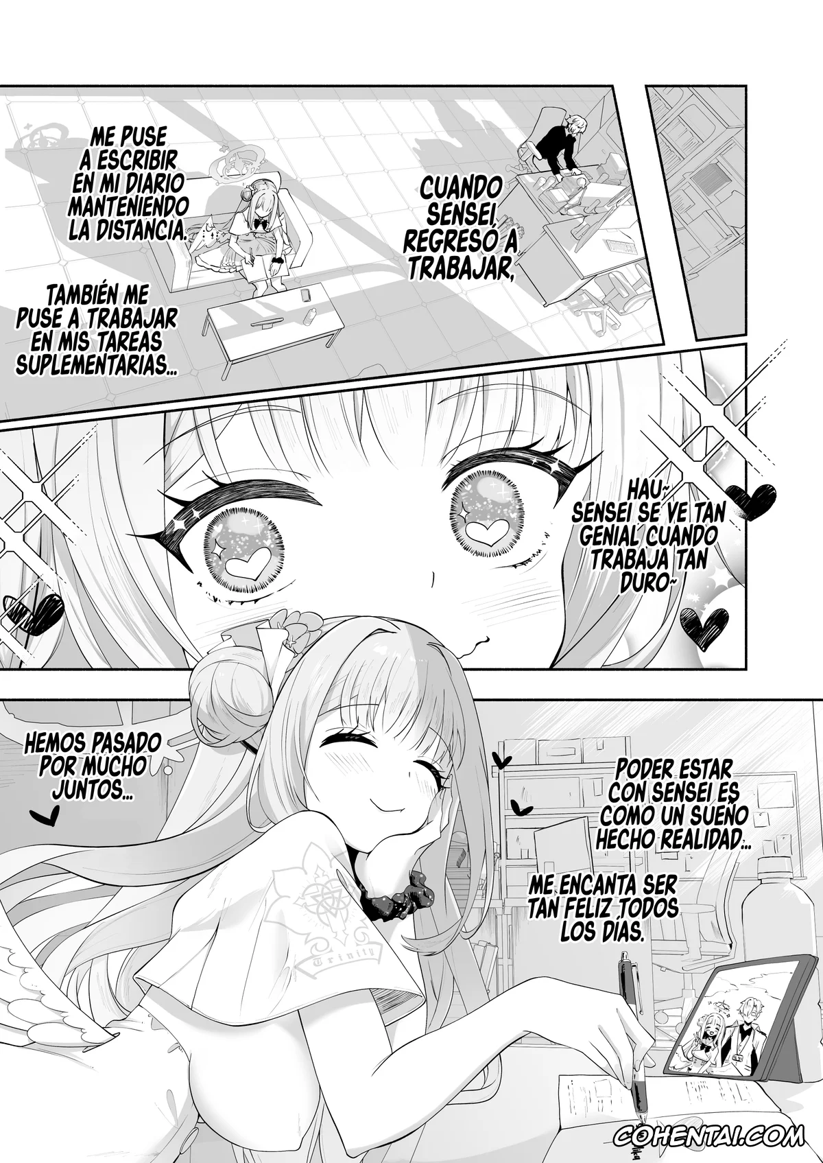 Blue Archive hentai, Mika Misono hentai, Sensei hentai, Hoshi no Izumi wa Amai Yuuwaku (Blue Archive), pagina 6