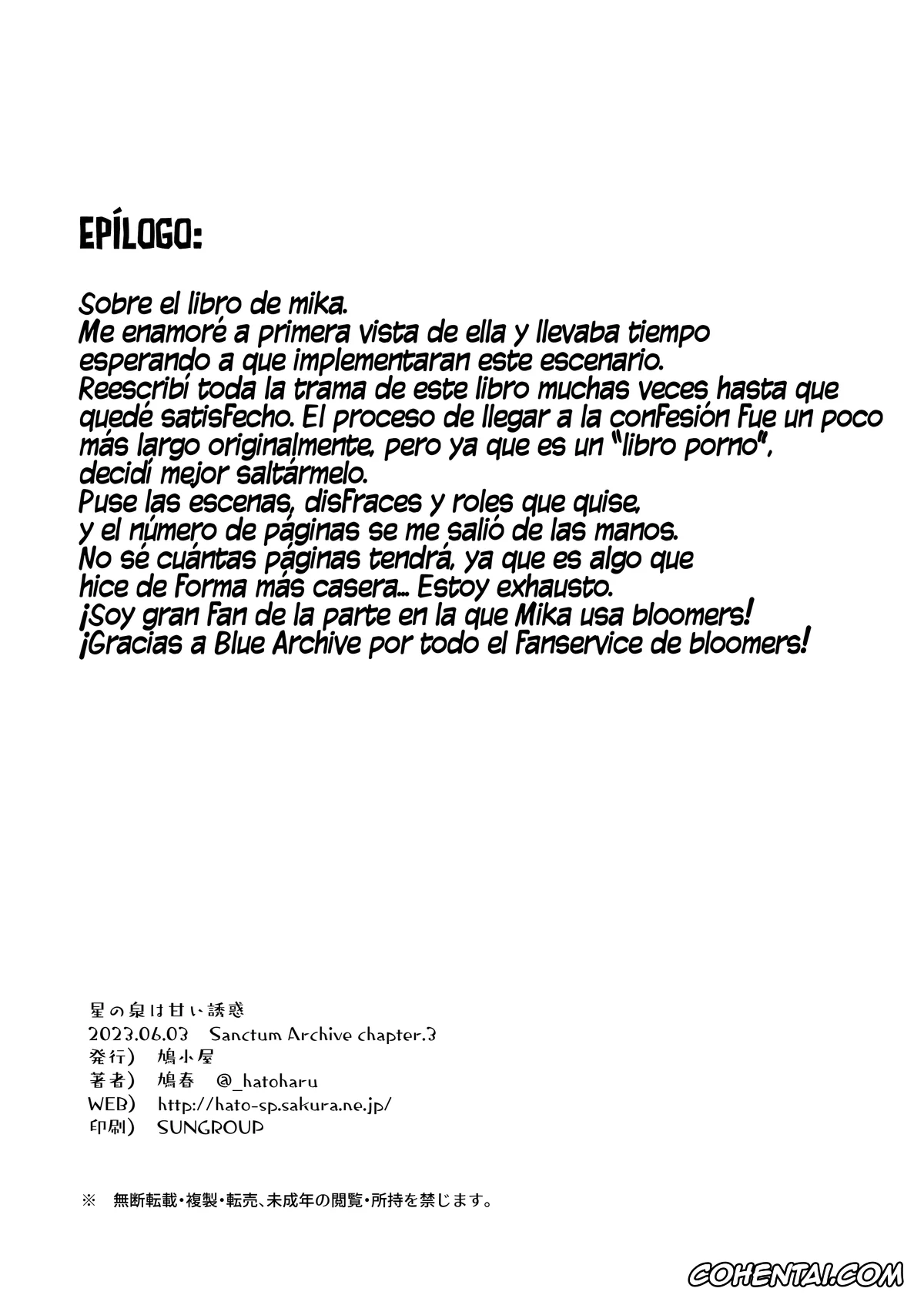 Blue Archive hentai, Mika Misono hentai, Sensei hentai, Hoshi no Izumi wa Amai Yuuwaku (Blue Archive), pagina 57