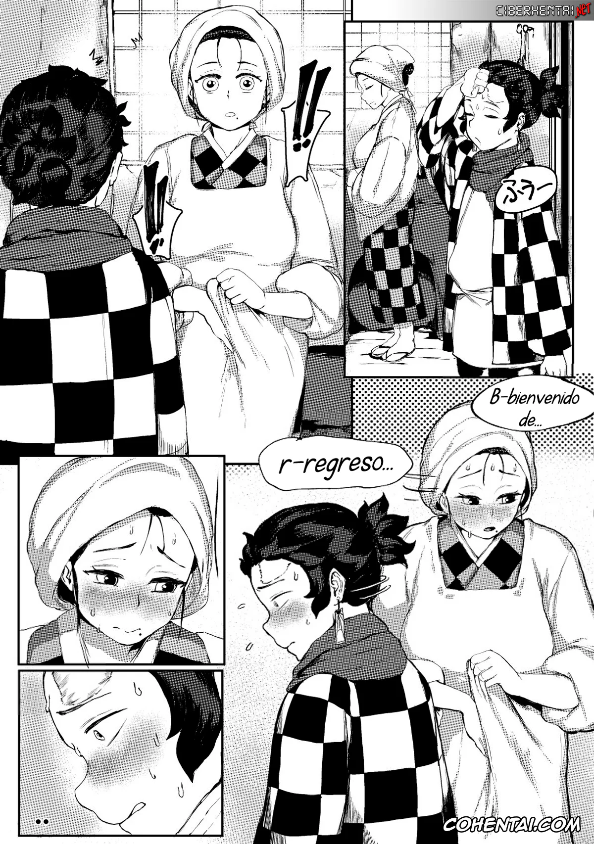 Kimetsu No Yaiba | Demon Slayer hentai, Kie Kamado hentai, Tanjirou Kamado hentai, Haha to Watashi (jou) (Kimetsu no Yaiba), pagina 3