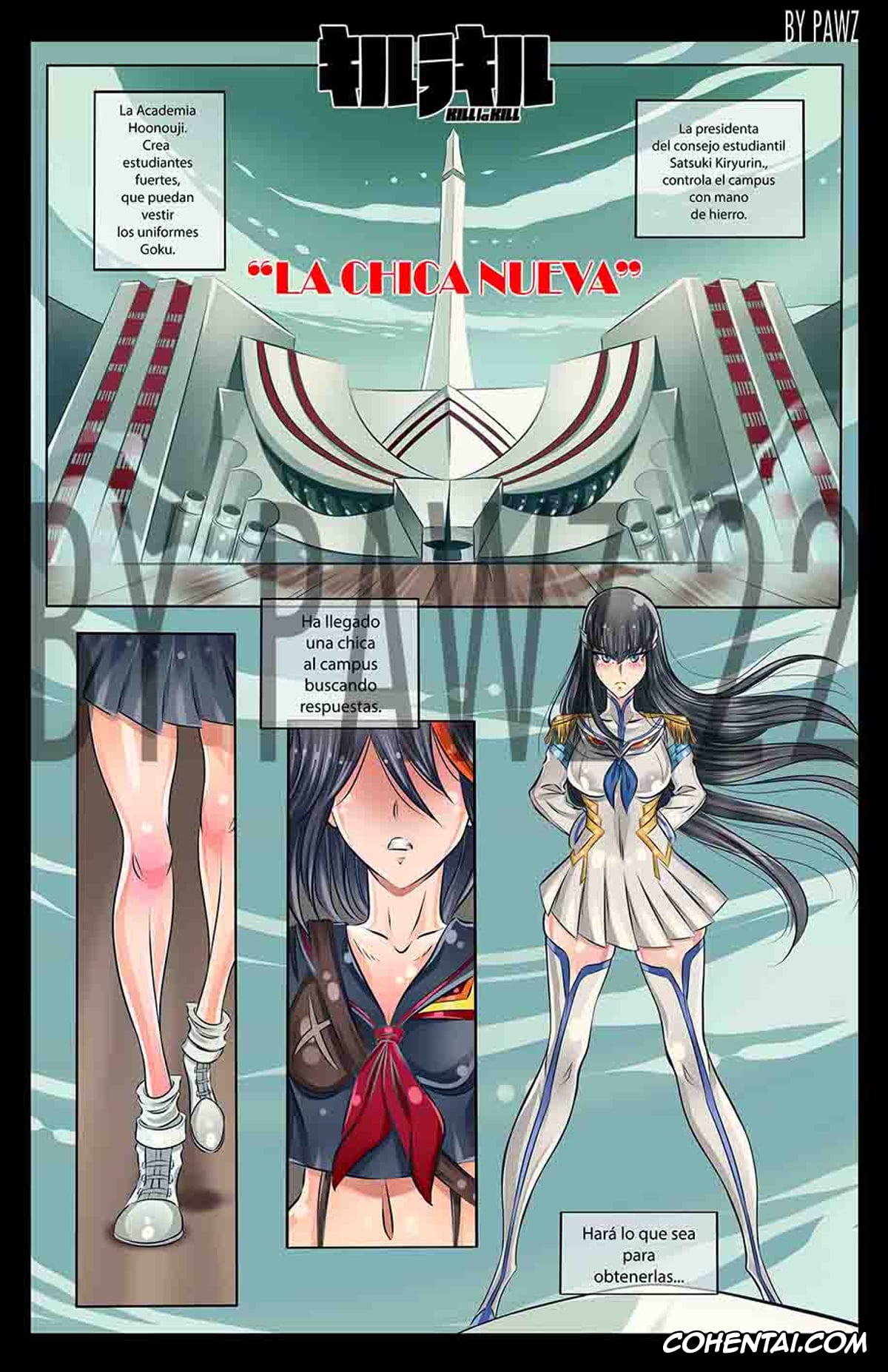 Kill la Kill hentai, Ryuuko Matoi hentai, La chica nueva (Kill la Kill), pagina 3