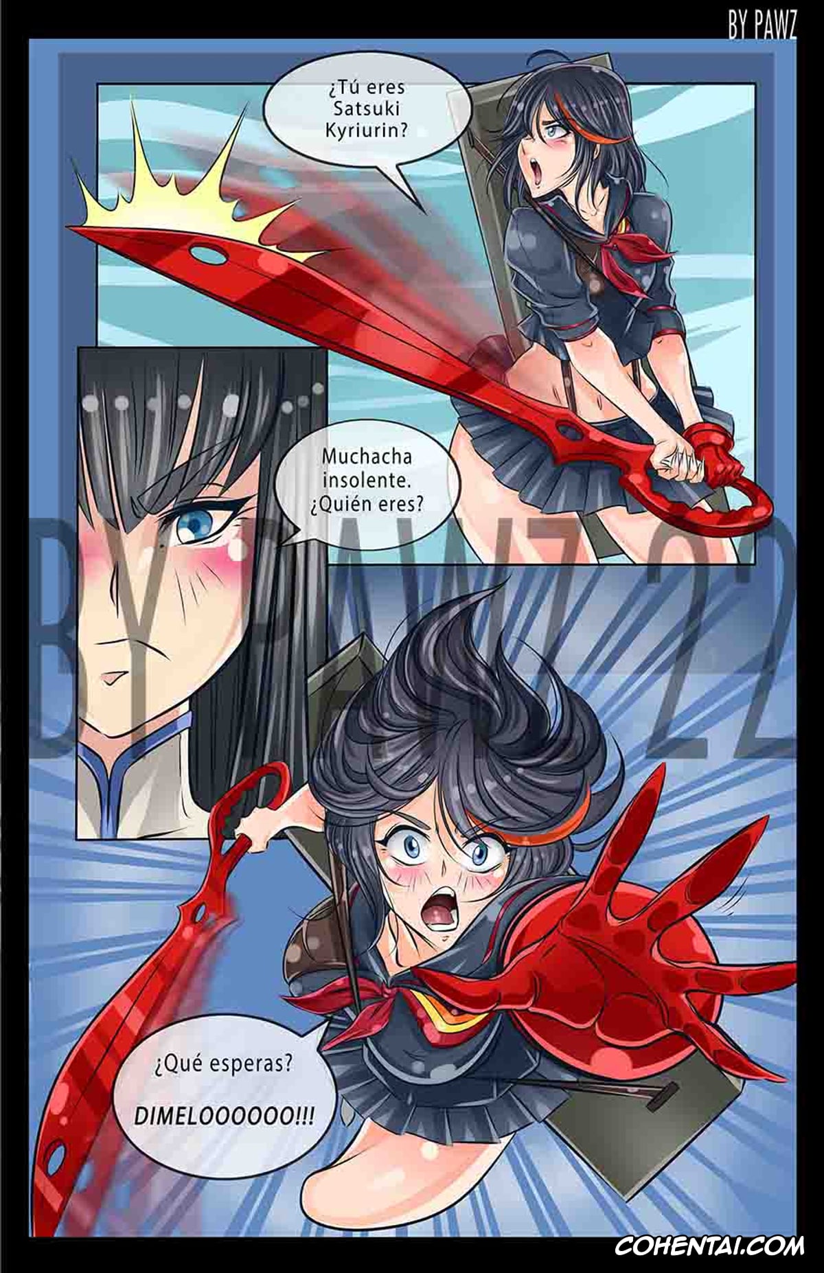 Kill la Kill xxx, Ryuuko Matoi xxx, La chica nueva (Kill la Kill), pagina 4