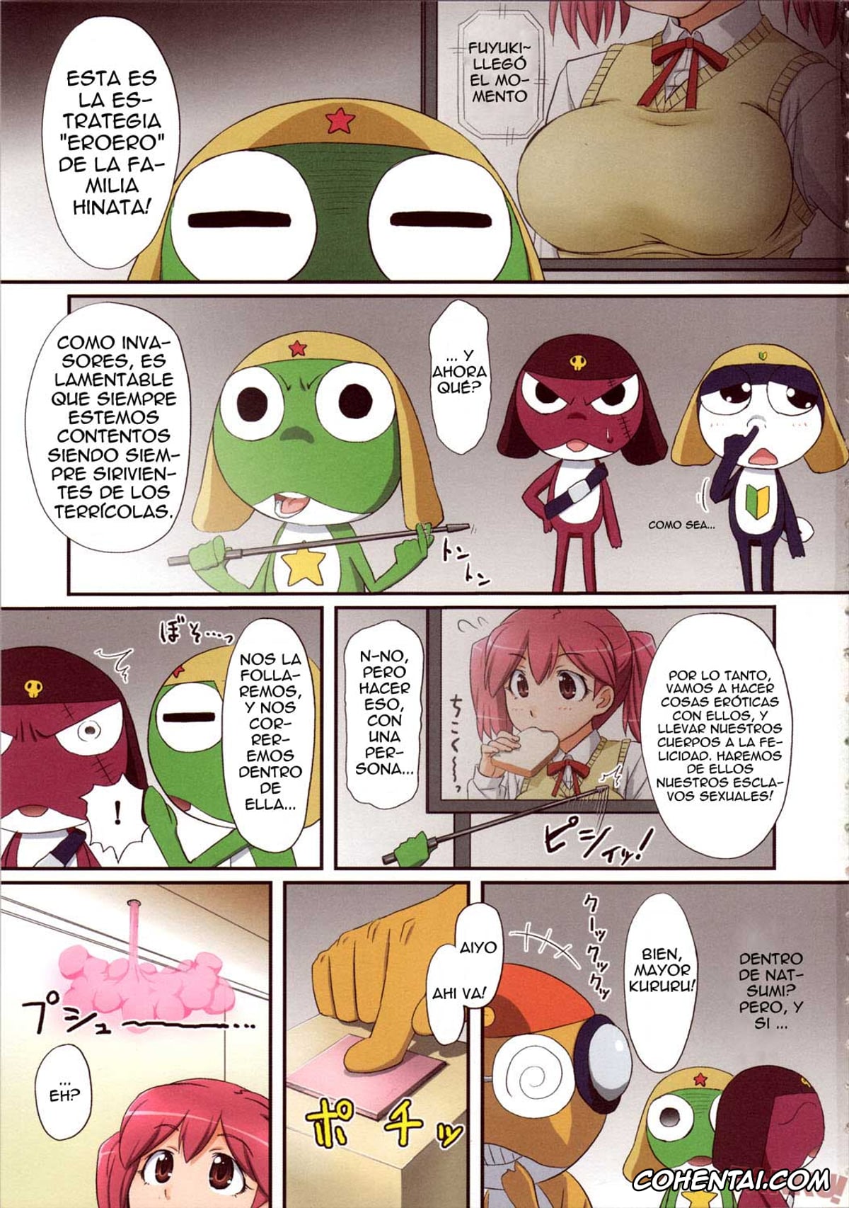 Keroro Gunsou | Sgt. Frog hentai, Aki Hinata hentai, Angol Moa hentai, Natsumi Hinata hentai, Hinata-ke EROERO Daisakusen de Arimasu! (Keroro Gunsou), pagina 3