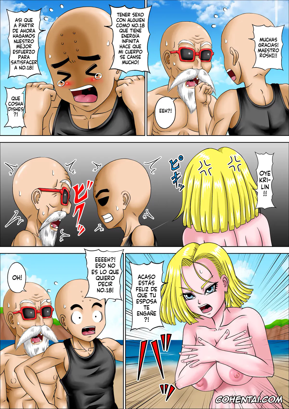 Dragon Ball xxx, Dragon Ball Z xxx, Android 18 xxx, krillin xxx, Master Roshi xxx, Kame Sennin no Gyaku Rape (Dragon Ball Z), pagina 22