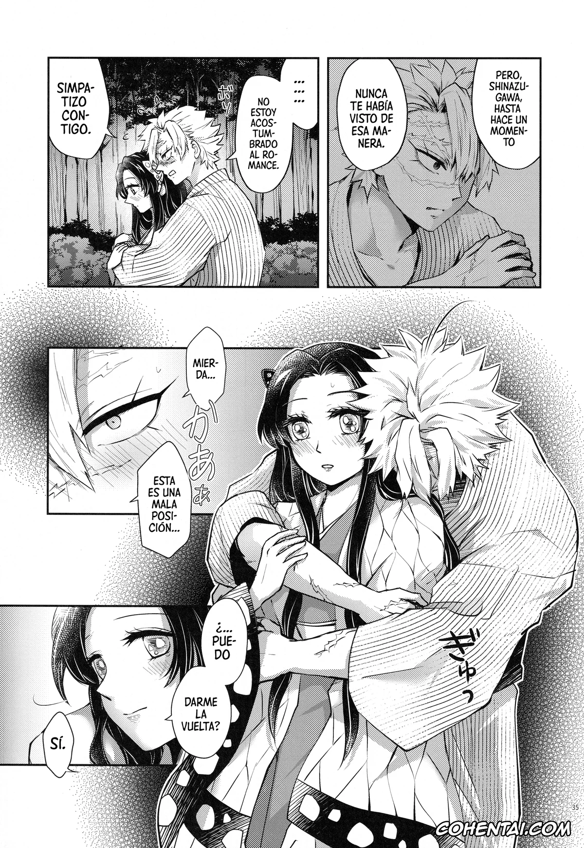 Kimetsu No Yaiba | Demon Slayer xxx, Kanae Kochou xxx, Sanemi Shinazugawa xxx, Shoujo o Moratte Hoshii Hana. Koinaka ni Natta Oboe ga Nai Kaze (Kimetsu no Yaiba), pagina 34