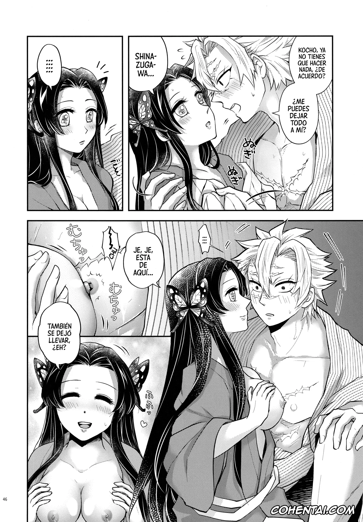 Kimetsu No Yaiba | Demon Slayer hentai, Kanae Kochou hentai, Sanemi Shinazugawa hentai, Shoujo o Moratte Hoshii Hana. Koinaka ni Natta Oboe ga Nai Kaze (Kimetsu no Yaiba), pagina 45