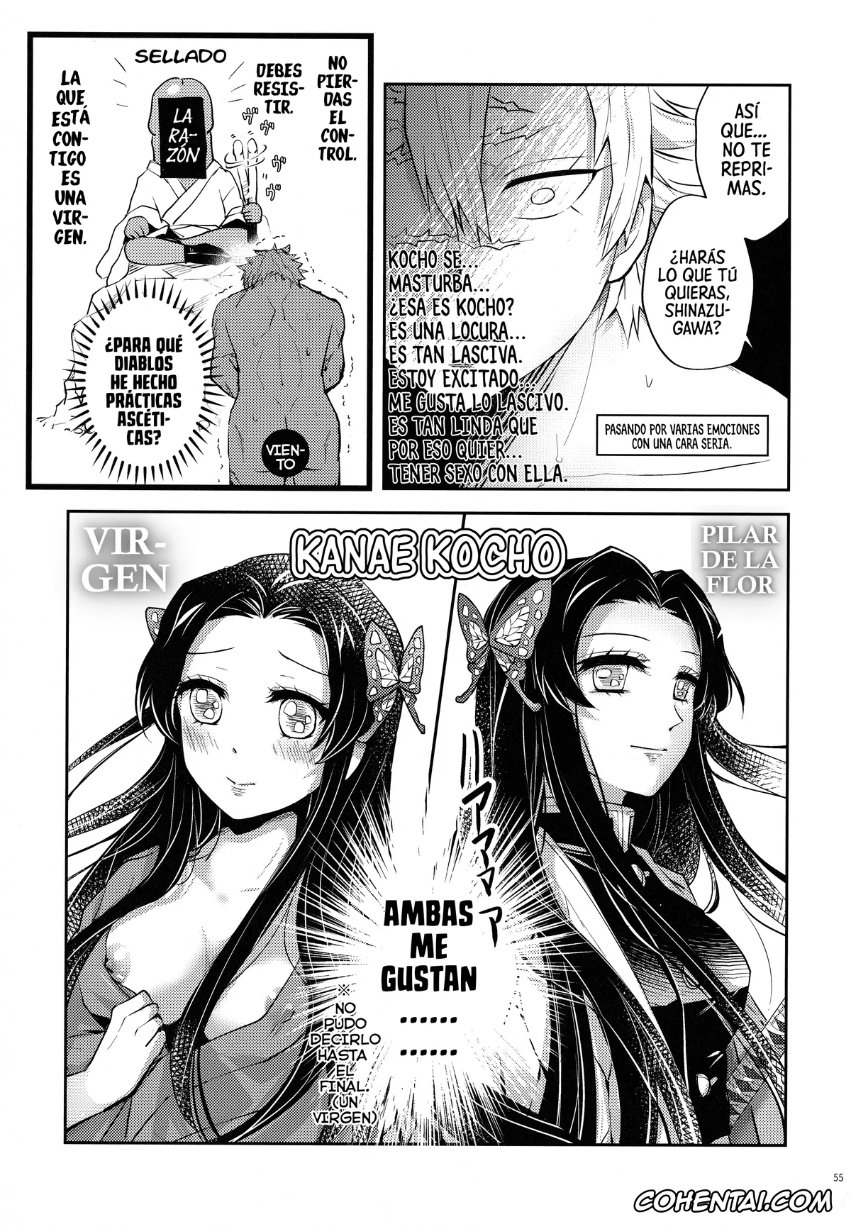 Kimetsu No Yaiba | Demon Slayer hentai, Kanae Kochou hentai, Sanemi Shinazugawa hentai, Shoujo o Moratte Hoshii Hana. Koinaka ni Natta Oboe ga Nai Kaze (Kimetsu no Yaiba), pagina 54