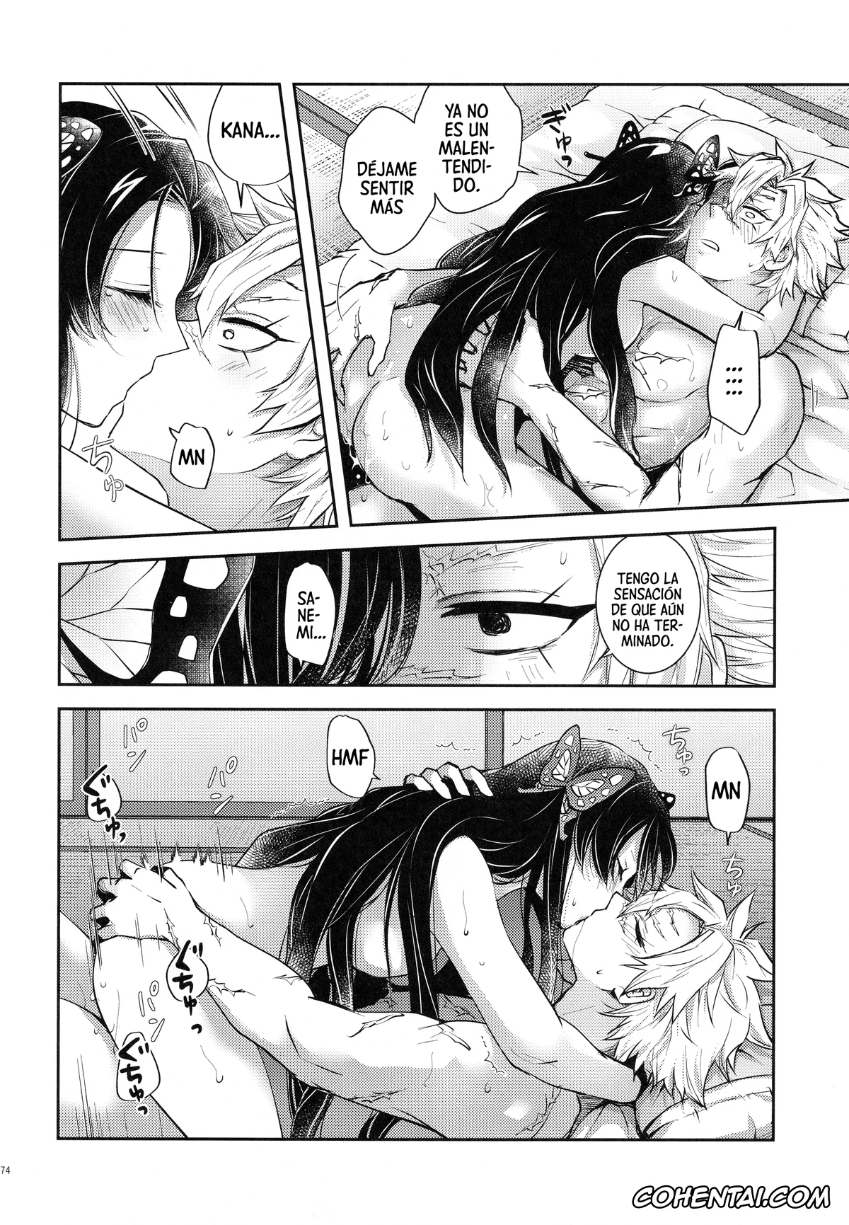 Kimetsu No Yaiba | Demon Slayer xxx, Kanae Kochou xxx, Sanemi Shinazugawa xxx, Shoujo o Moratte Hoshii Hana. Koinaka ni Natta Oboe ga Nai Kaze (Kimetsu no Yaiba), pagina 73
