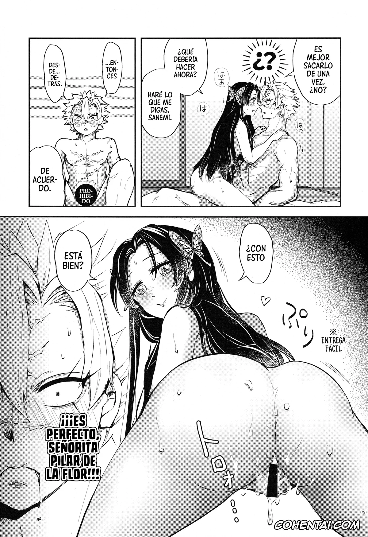 Kimetsu No Yaiba | Demon Slayer hentai, Kanae Kochou hentai, Sanemi Shinazugawa hentai, Shoujo o Moratte Hoshii Hana. Koinaka ni Natta Oboe ga Nai Kaze (Kimetsu no Yaiba), pagina 78