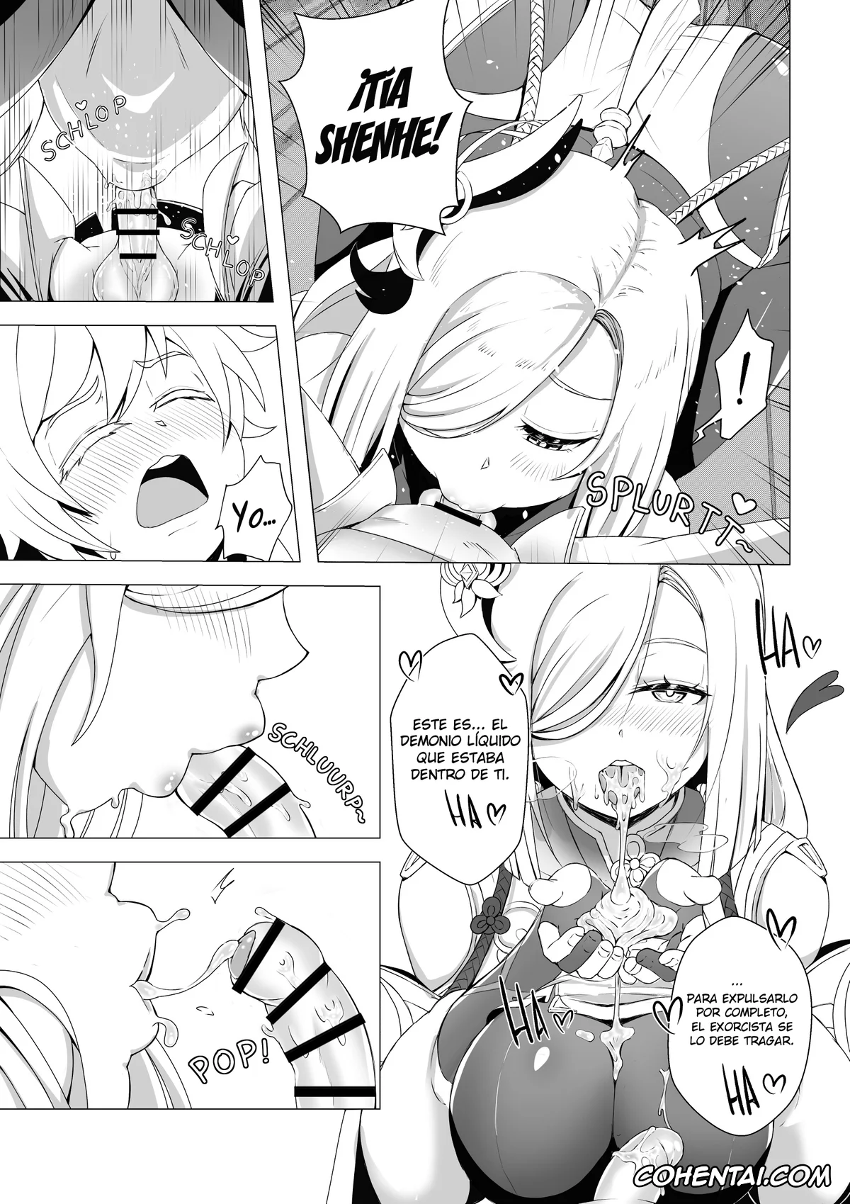 Genshin Impact hentai, Chongyun hentai, Shenhe hentai, Emergency Exorcist Training (Genshin Impact), pagina 9