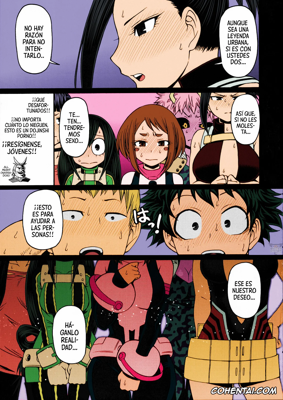 My Hero Academia | Boku No Hero Academia xxx, Izuku Midoriya xxx, Mina Ashido xxx, Momo Yaoyorozu xxx, Ochako Uraraka xxx, Tsuyu Asui xxx, POPPIN’ GIRLS (Boku no Hero Academia), pagina 4