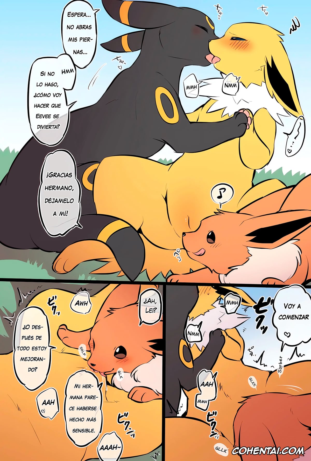 Pokemon | Pocket Monsters hentai, Eevee hentai, Espeon hentai, Flareon hentai, Jolteon hentai, Umbreon hentai, La familia Eevee cuya ética sexual se ha derrumbado (Pokémon), pagina 3