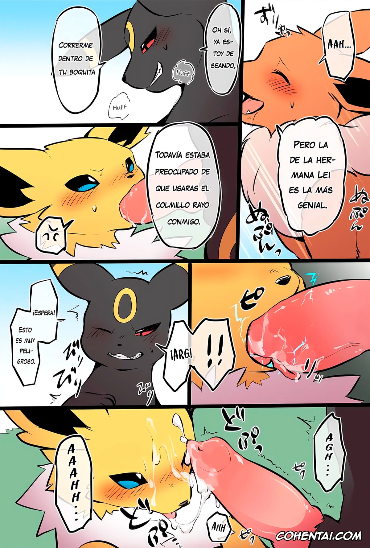 Pokemon | Pocket Monsters xxx, Eevee xxx, Espeon xxx, Flareon xxx, Jolteon xxx, Umbreon xxx, La familia Eevee cuya ética sexual se ha derrumbado (Pokémon), pagina 7
