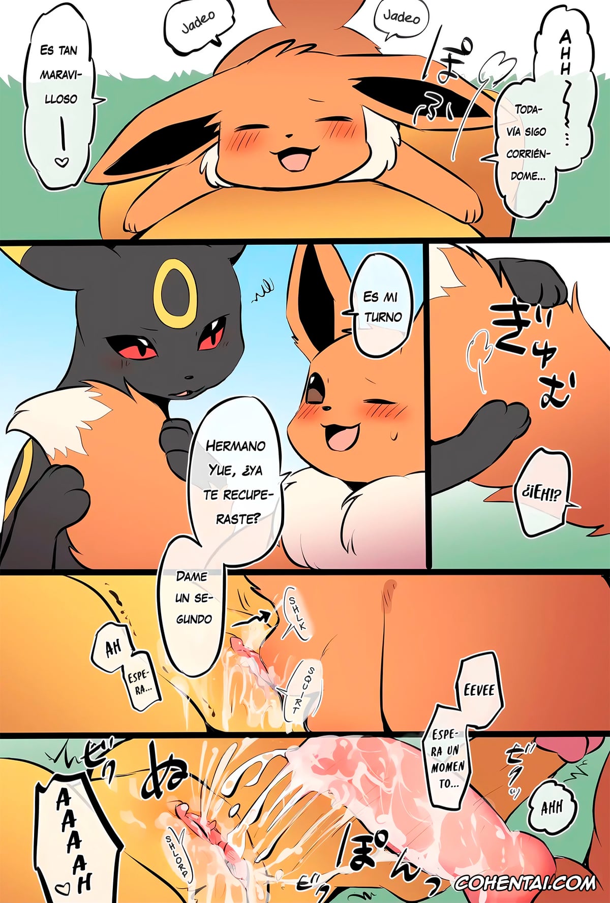 Pokemon | Pocket Monsters xxx, Eevee xxx, Espeon xxx, Flareon xxx, Jolteon xxx, Umbreon xxx, La familia Eevee cuya ética sexual se ha derrumbado (Pokémon), pagina 10