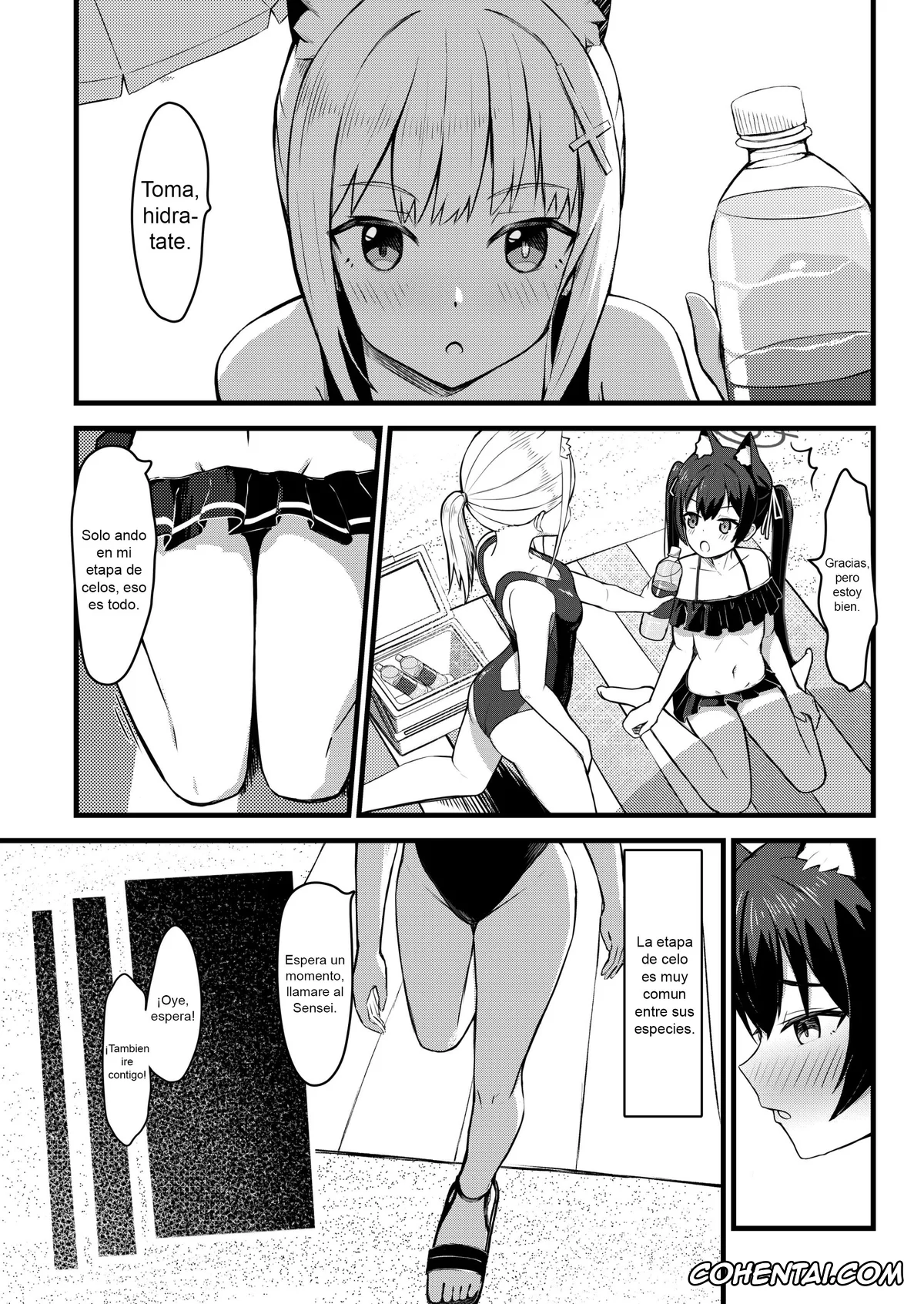 Blue Archive hentai, Sensei hentai, Serika Kuromi hentai, Shiroko Sunaookami hentai, …Hm, Sensei o Osou no. (Blue Archive), pagina 3